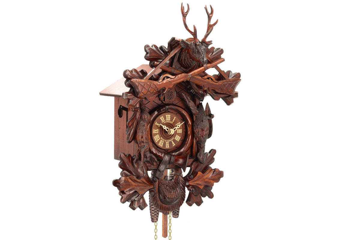Anton Schneider 31/9 Cervus Nobilis cuckoo clock, side view