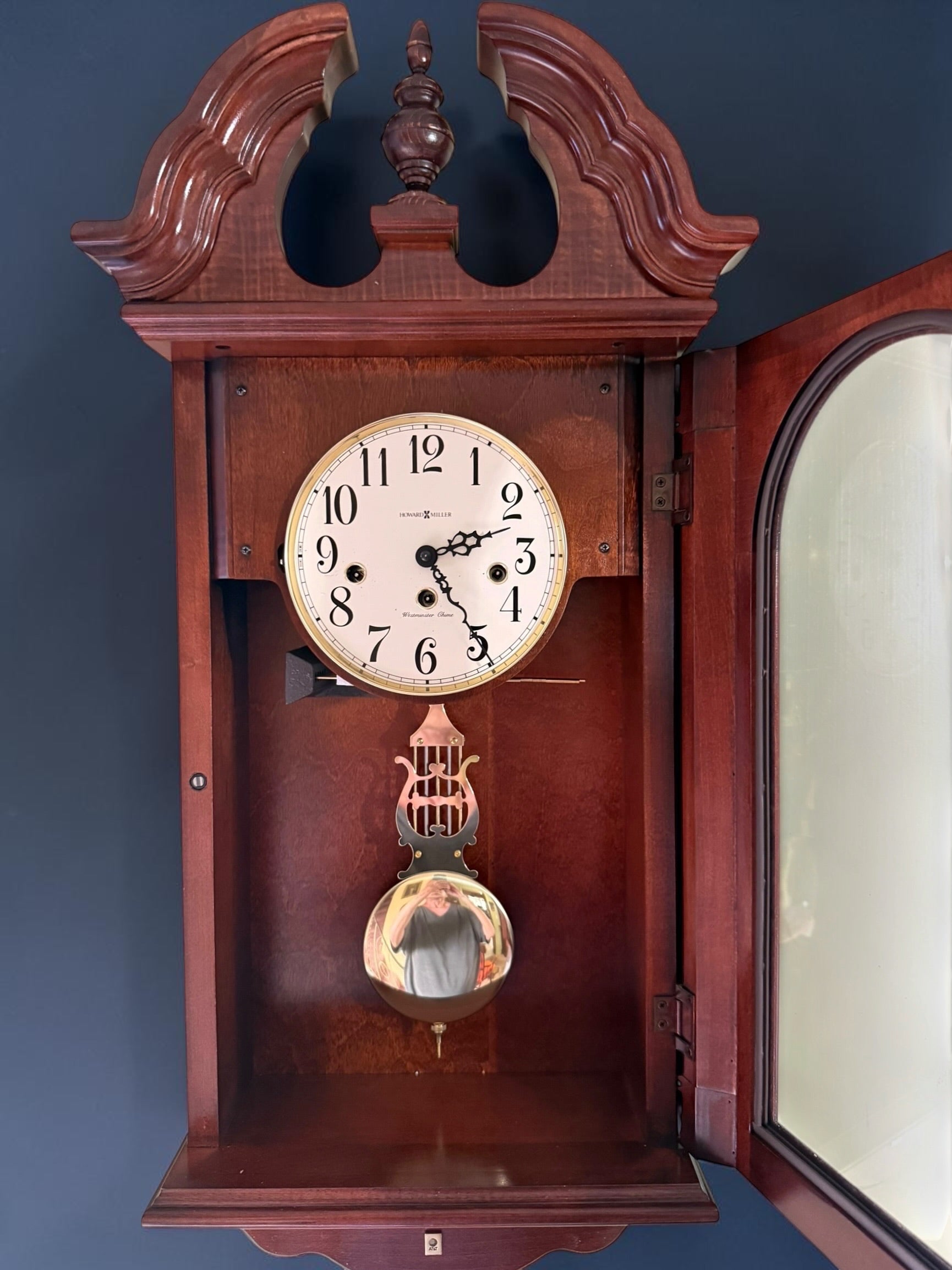 Howard Miller 613-653 New Old Stock Wall Clock in Factory Box | Key Wound Westminster Chime Clock | Hermle Movement