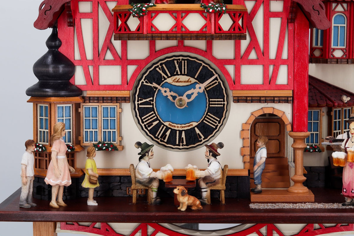 Anton Schneider 8TMT 1222/9 Town Hall Allmannsdorf cuckoo clock, detail view