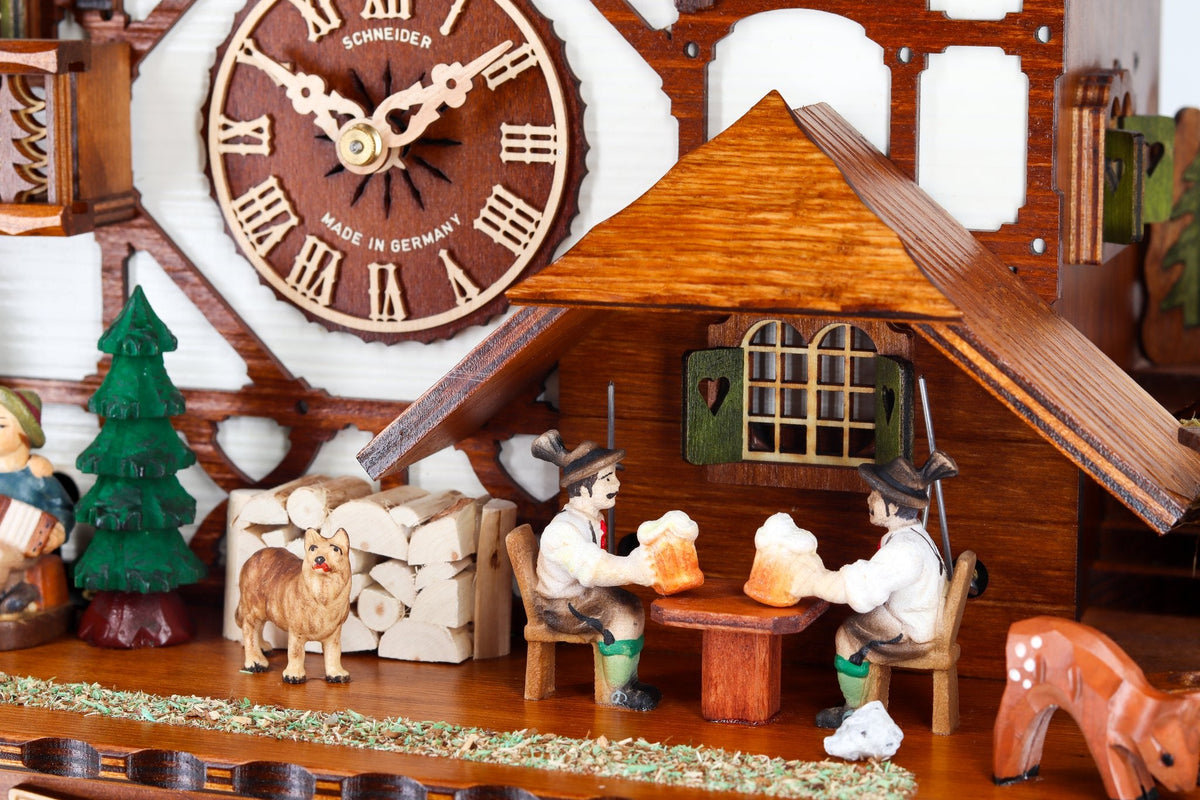 Anton Schneider 8TMT 1565/9 Black Forest Farm cuckoo clock, detail view
