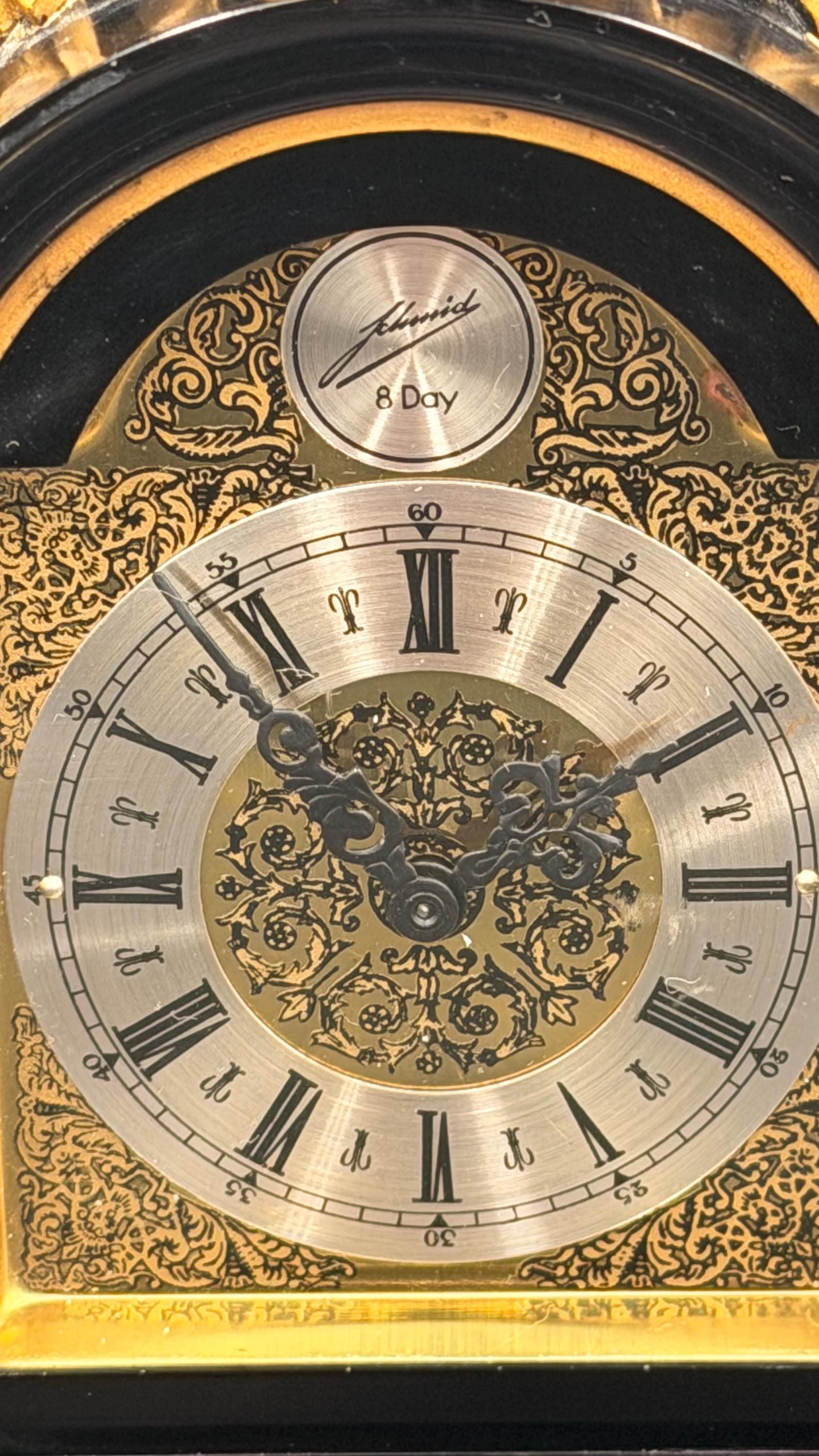 Schmid Miniature Grandfather Clock – West Germany 8-Day Mechanical Key Wind