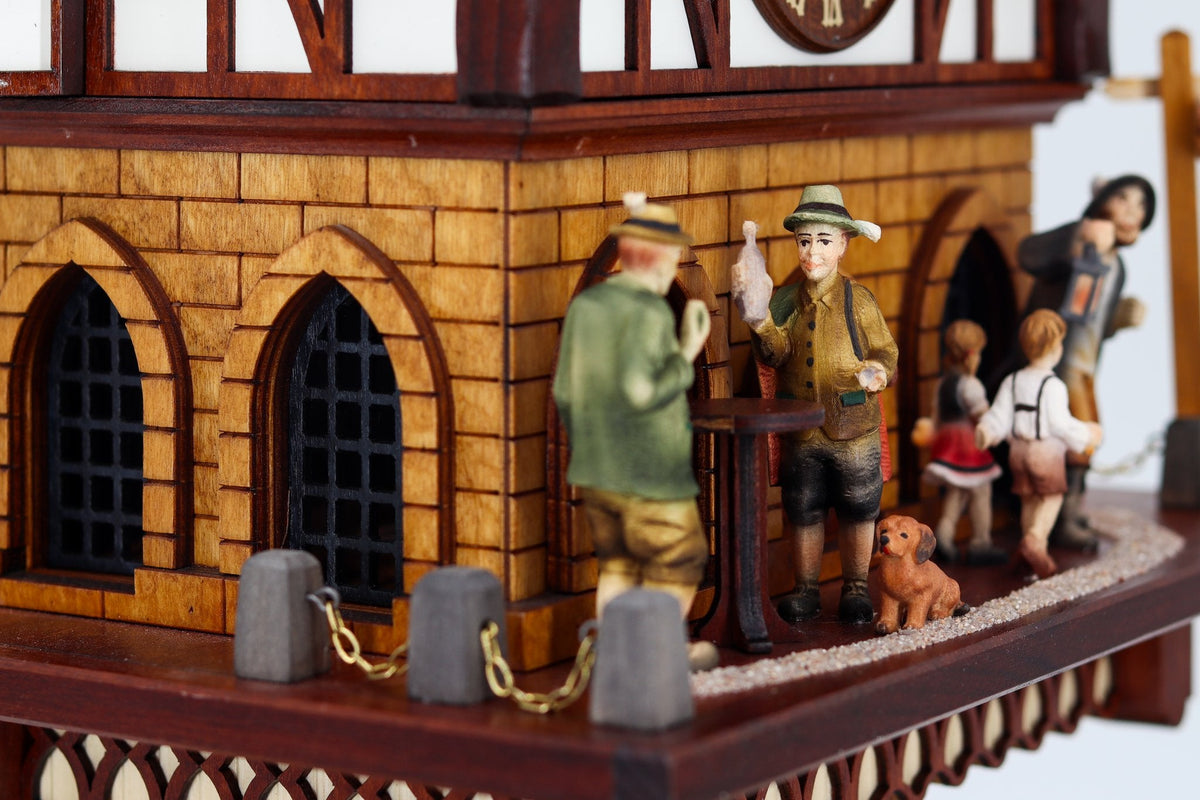 Anton Schneider 8TMT 1220/9 Town Hall Alsfeld cuckoo clock, detail view
