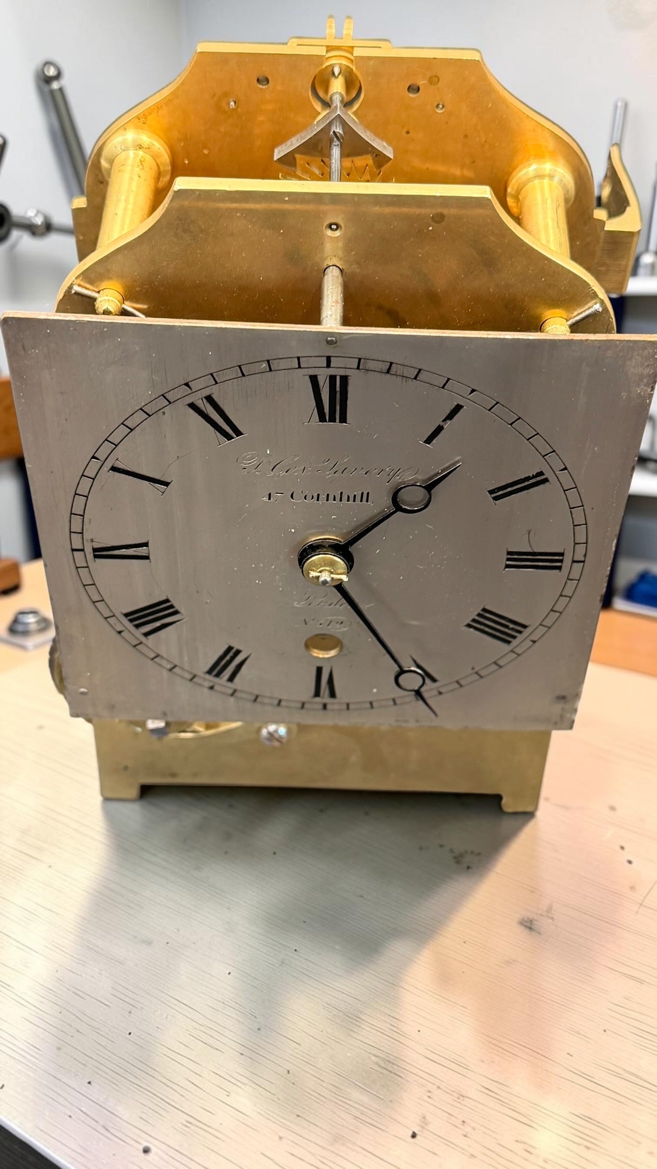 Thomas Cox Savory London Fusee Bracket Clock c.1870 | 47 Cornhill | Time Only | Original Key
