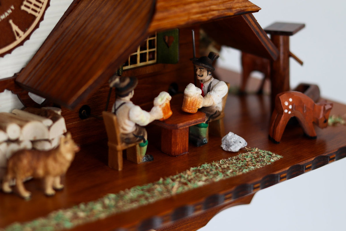 Anton Schneider 8TMT 1565/9 Black Forest Farm cuckoo clock, detail view