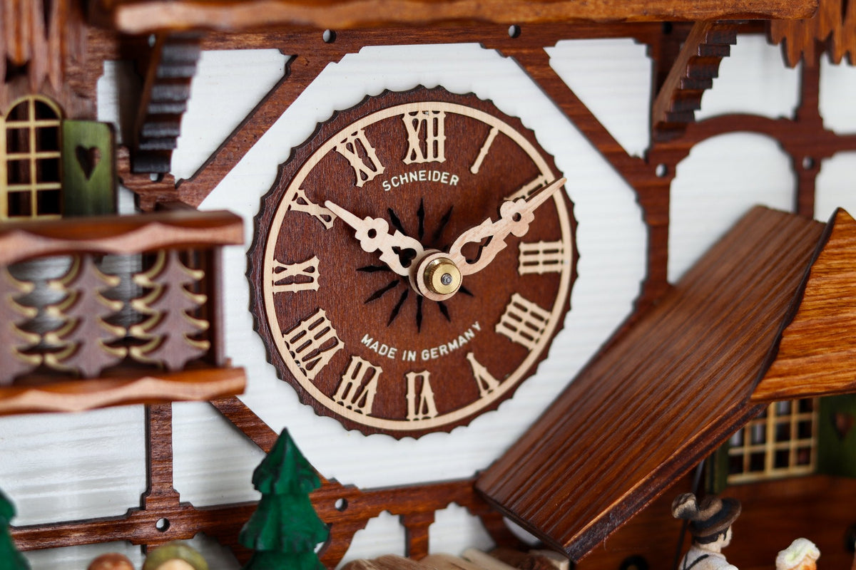 Anton Schneider 8TMT 1565/9 Black Forest Farm cuckoo clock, detail view