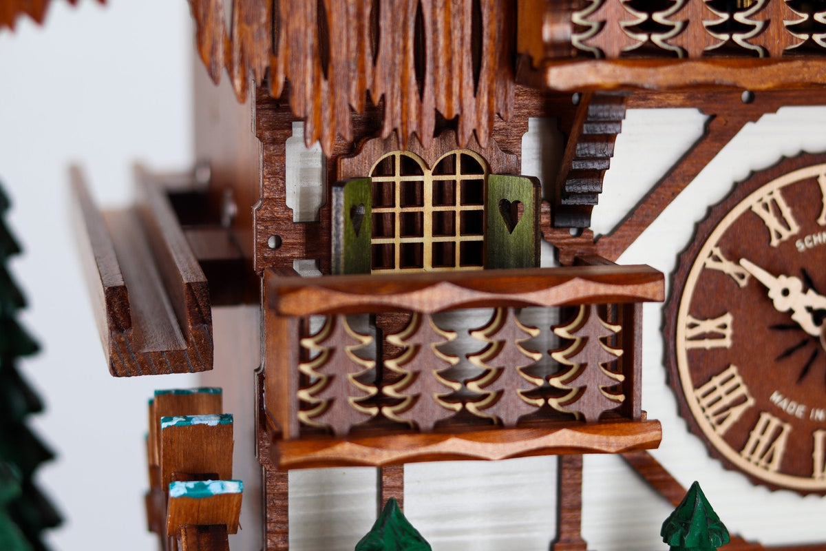 Anton Schneider 8TMT 1565/9 Black Forest Farm cuckoo clock, detail view