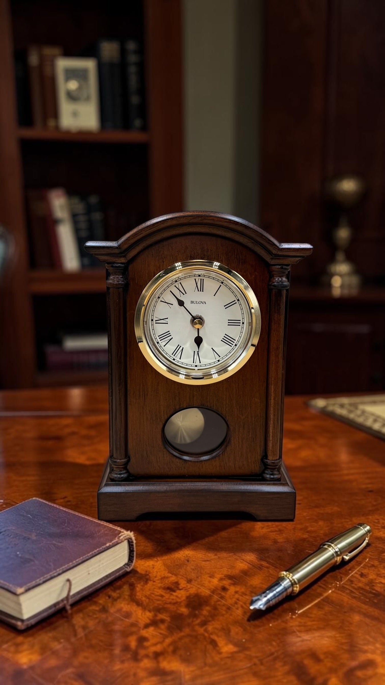 Bulova Dalton Quartz Mantel Clock – New in Box Triple Chime Pendulum