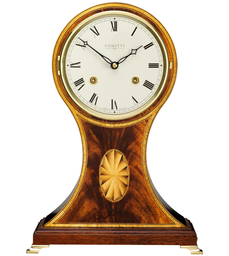Comitti The Regency Balloon Mantel Clock – Bell Strike – front view
