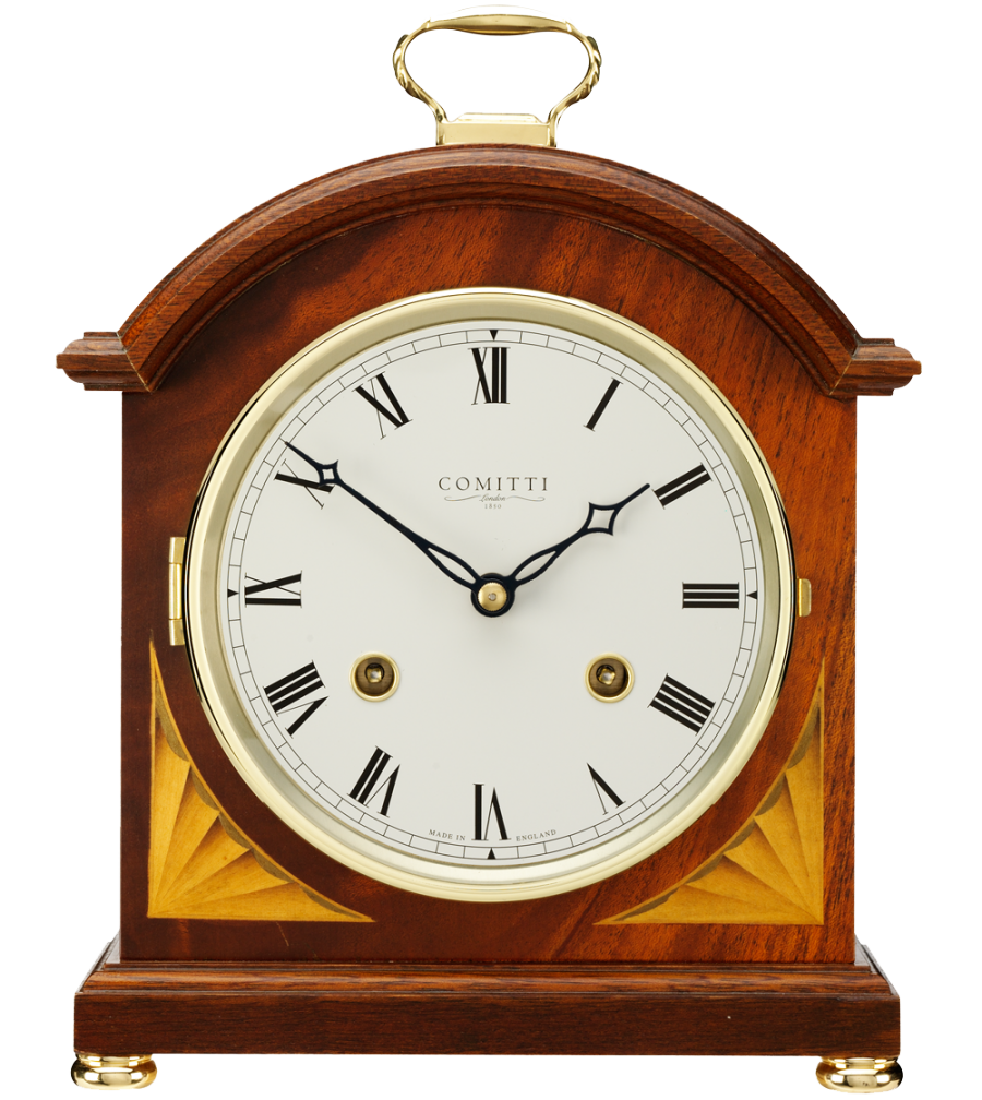 Comitti The Regency Break-Arch Mantel Clock – Bell Strike – front view