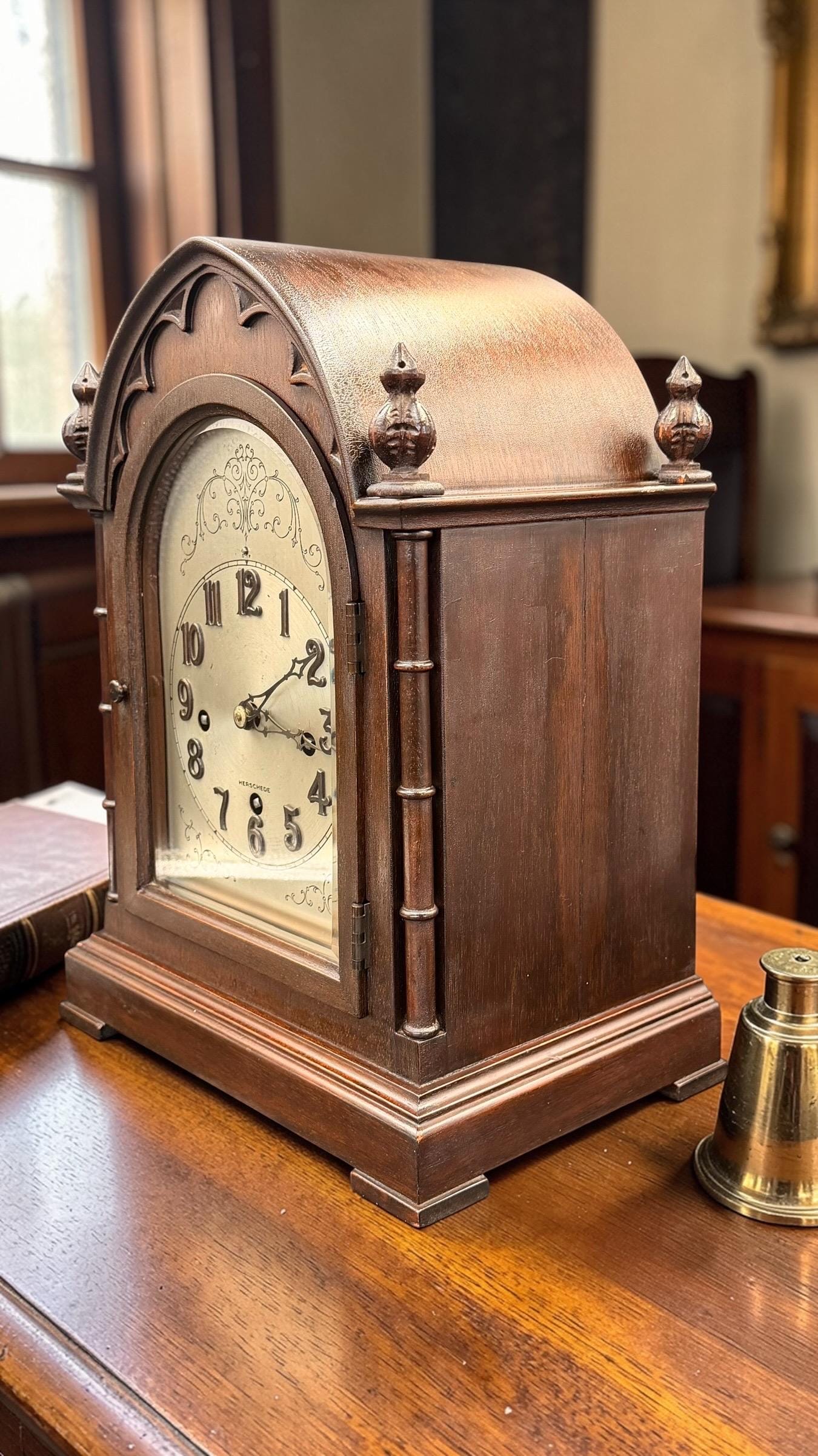 Antique Herschede Westminster Chime Mantel Clock Working Cincinnati USA