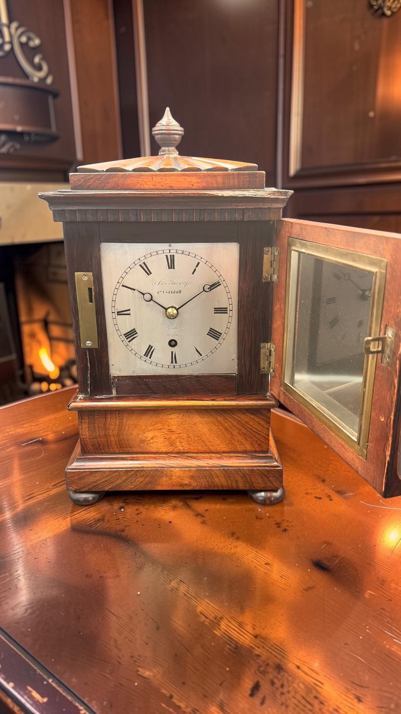 Thomas Cox Savory London Fusee Bracket Clock c.1870 | 47 Cornhill | Time Only | Original Key