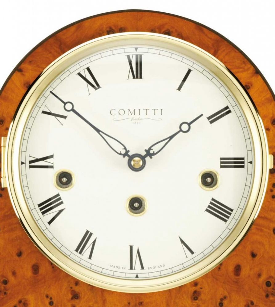 Comitti The Regency Arch-Top Mantel Clock – Yew, Westminster Chime – product view 2