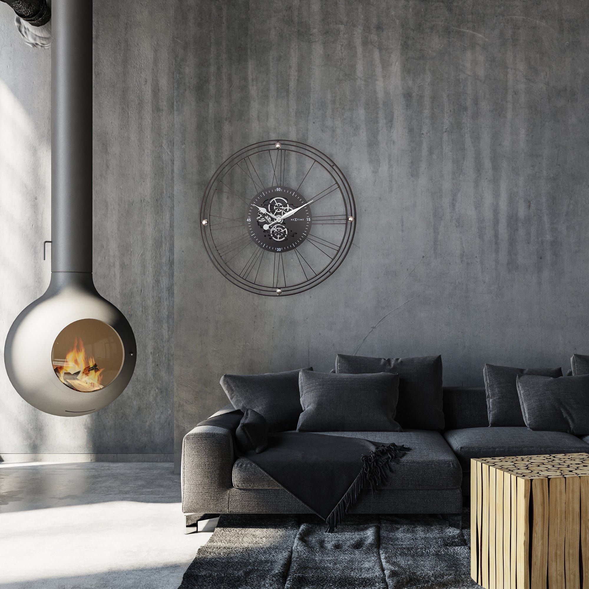 3260 Roman Gear Clock XXL Wall Clock