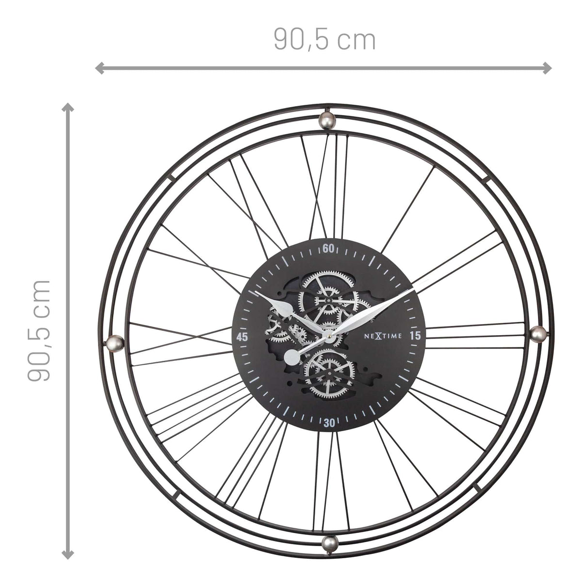 3260 Roman Gear Clock XXL Wall Clock