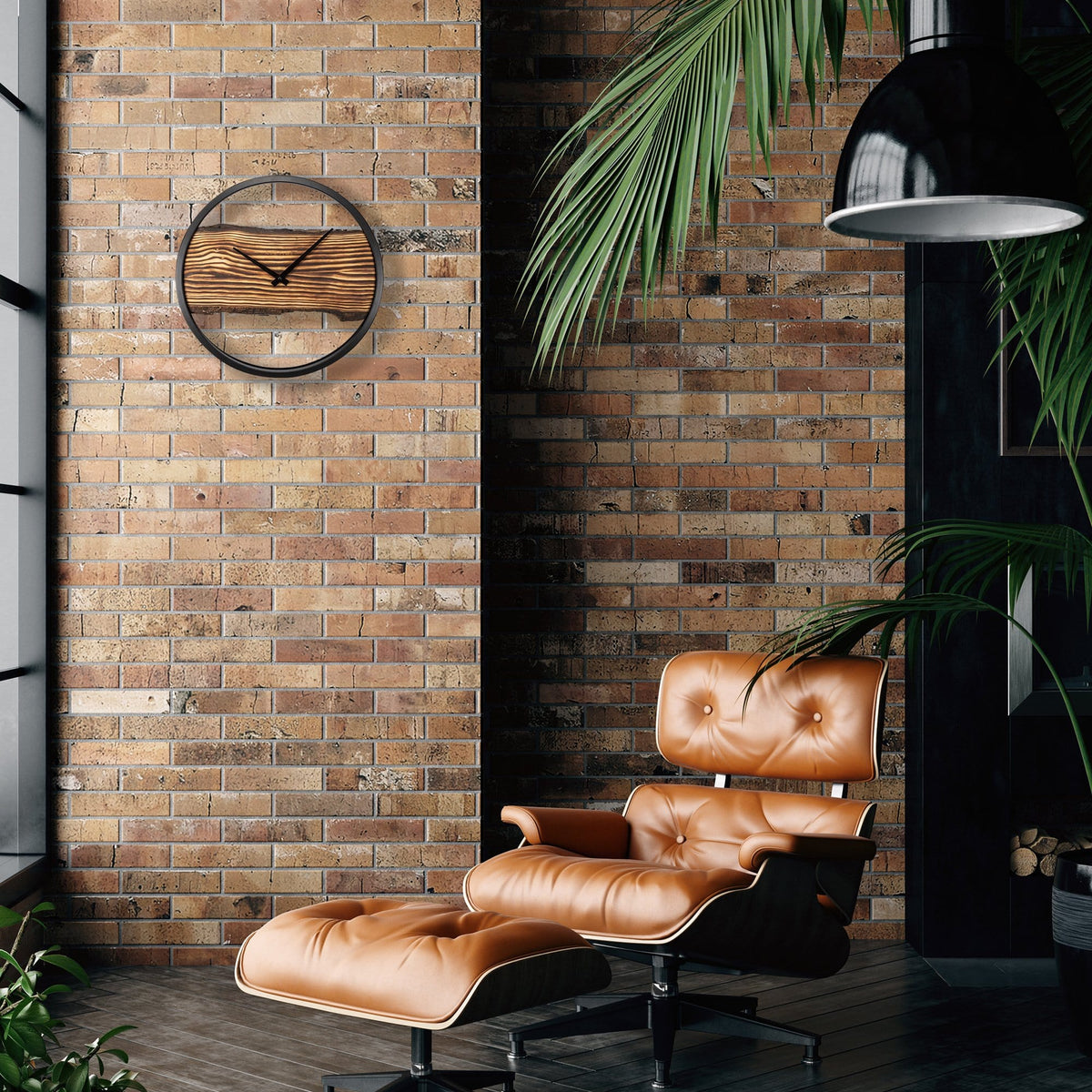 Forest Wall Clock - Real wood dial, robust metal frame - 17.75 Inches - (NeXtime 3263BR)