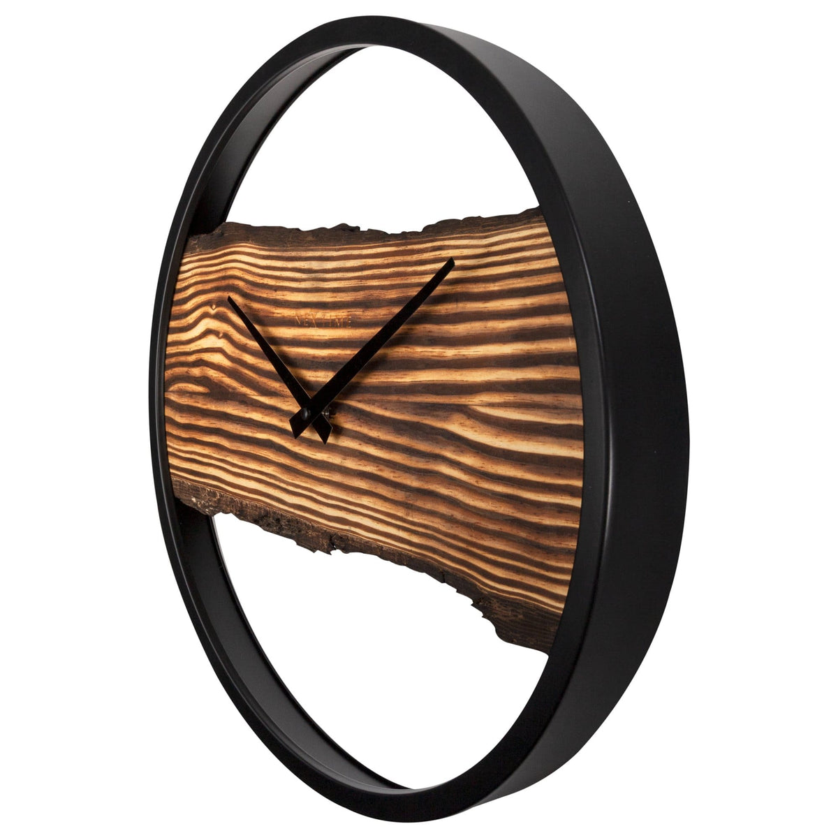 Forest Wall Clock - Real wood dial, robust metal frame - 17.75 Inches - (NeXtime 3263BR)