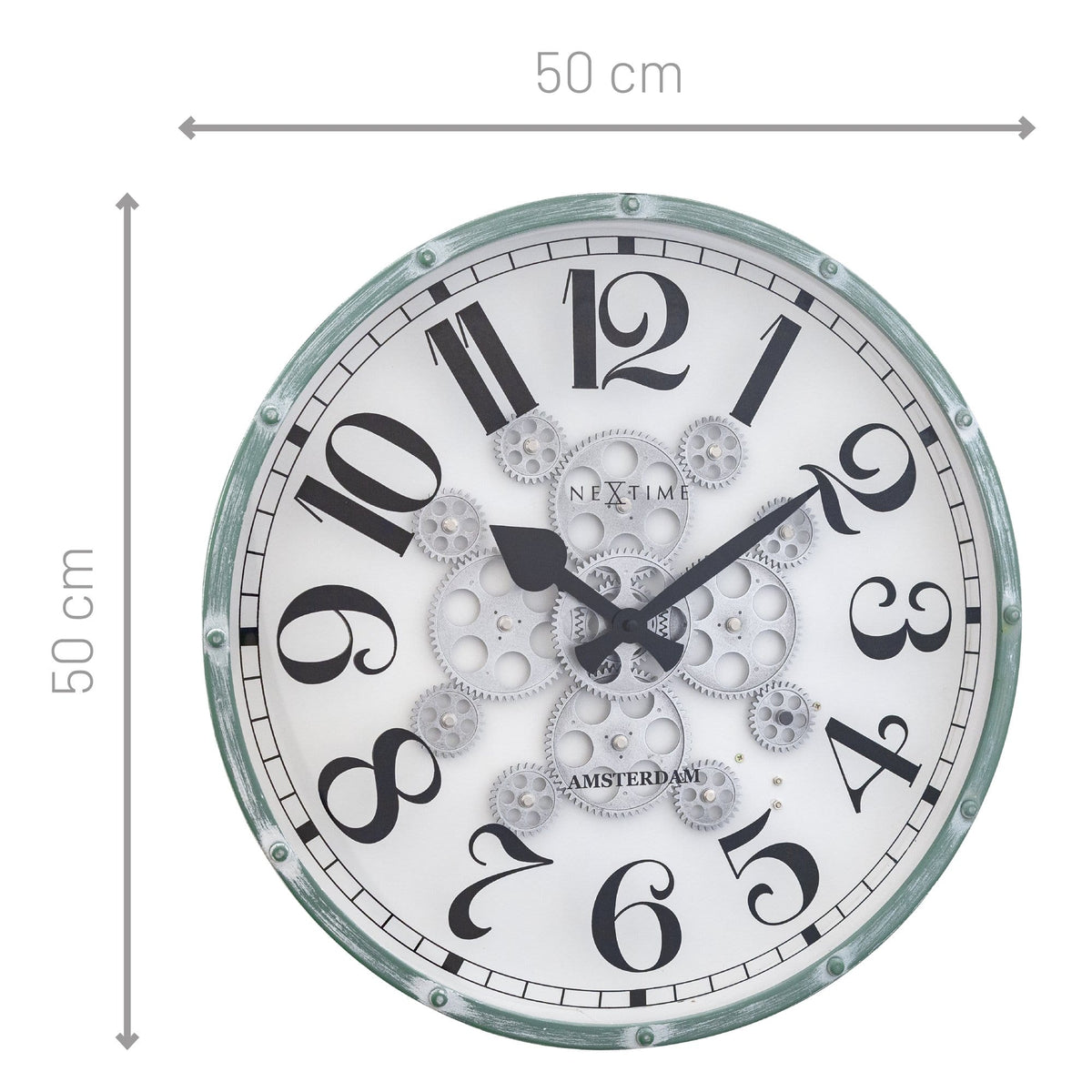 3282 Henry Open Gear Wall Clock