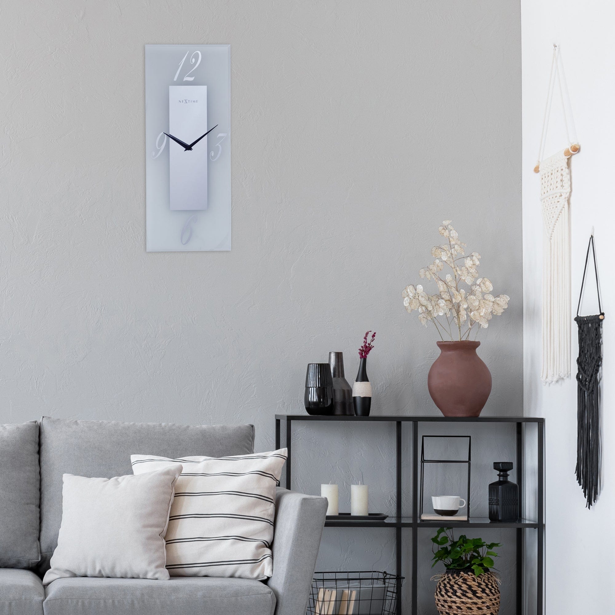 3302FR "Dali" Frosted/Mirror - Wall clock