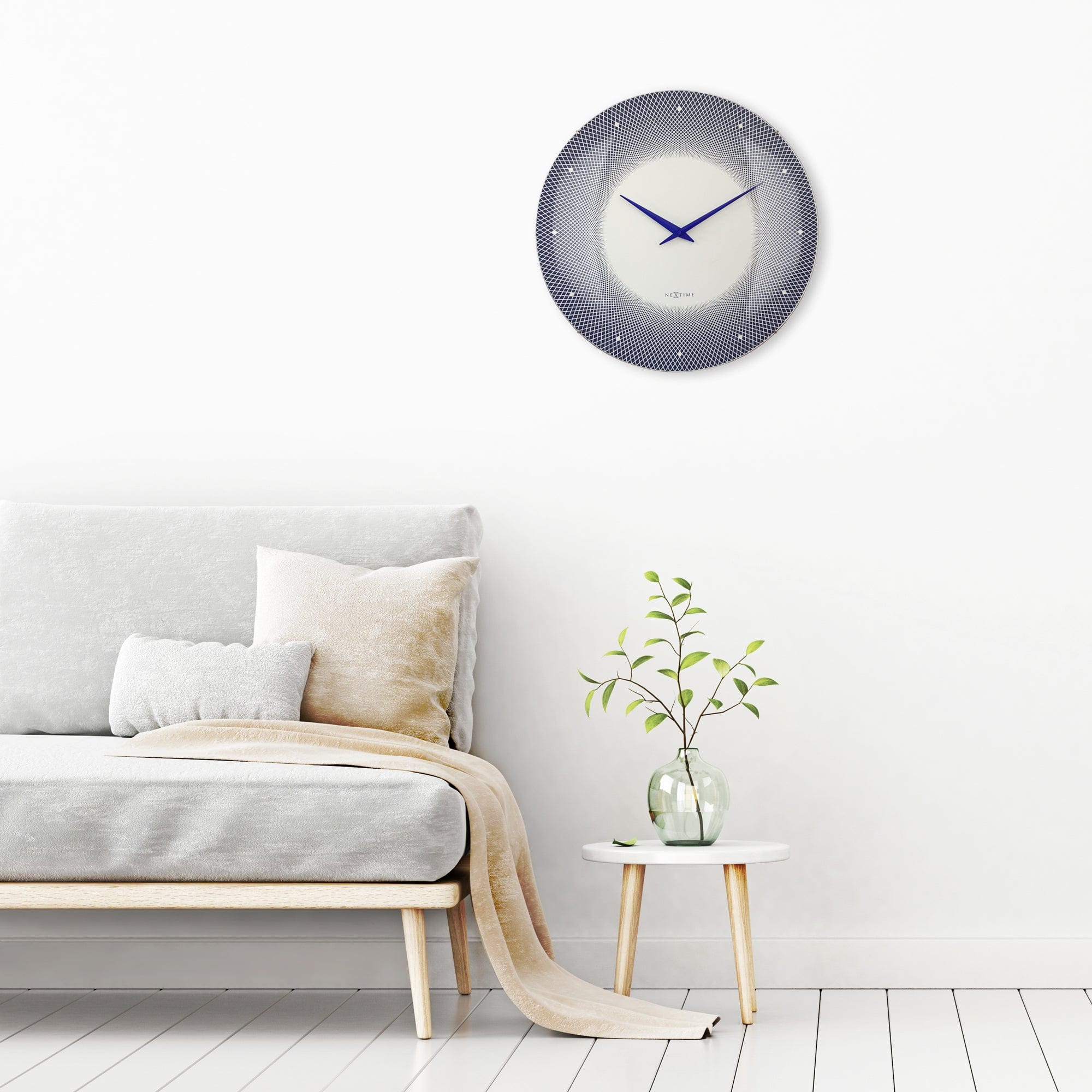 3315BL Large Wall Clock Domed Glass Lens - "Deep 50"