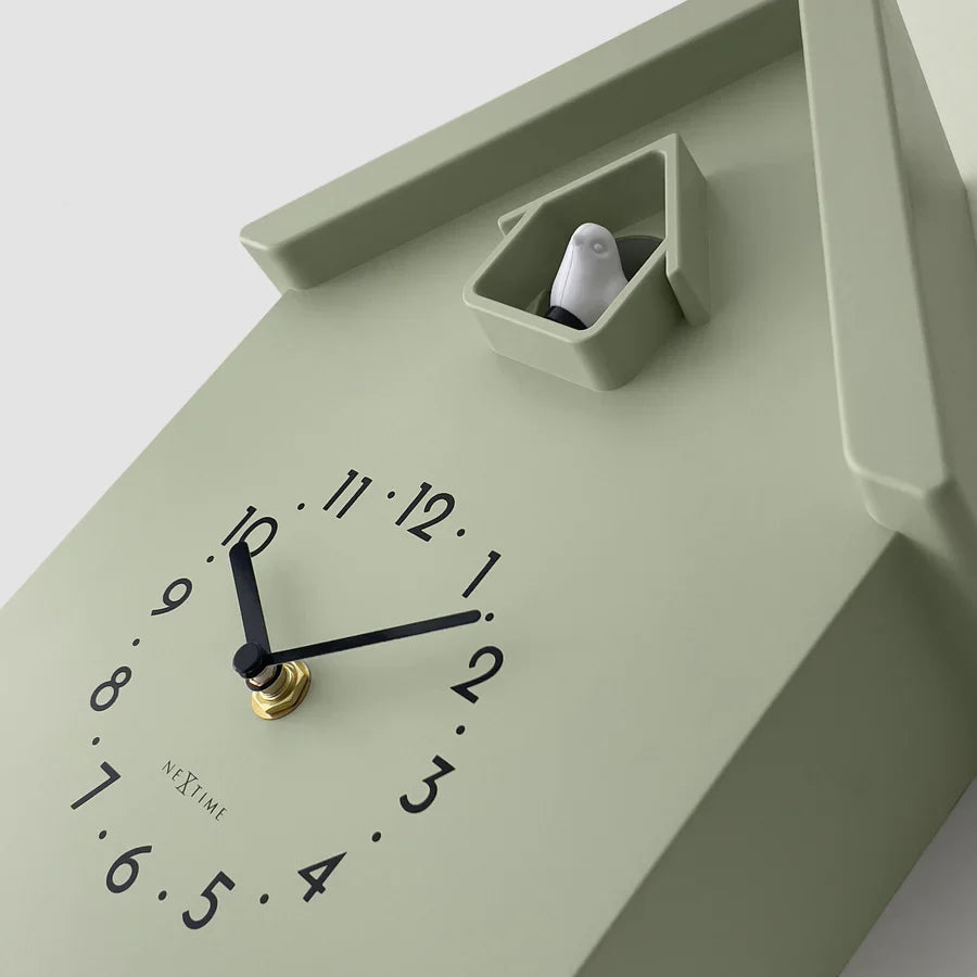 Modern Cuckoo Wall Clock with Night Sensor & Pendulum – “Twitter”