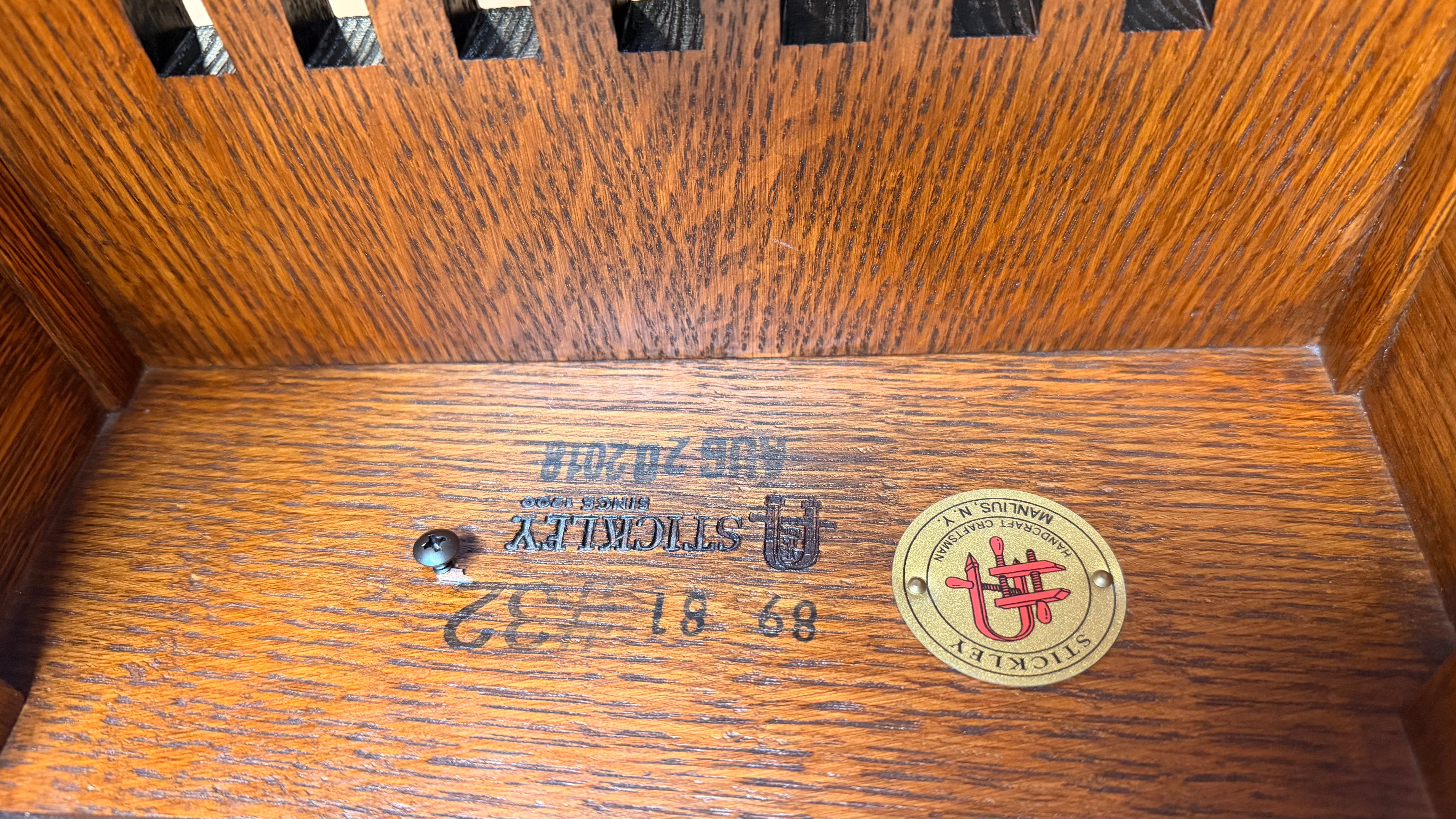 Stickley Wedding Mantel Clock | Mission Oak Onondaga Hermle Mechanical Movement
