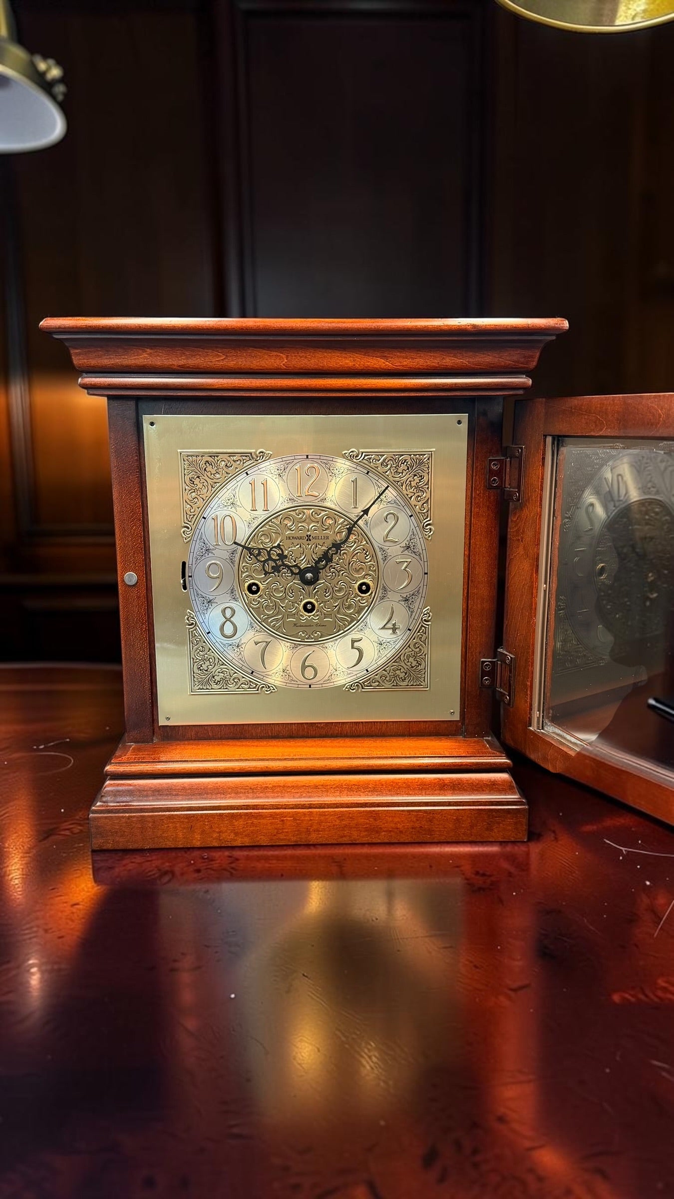 Howard Miller 630-146 Mechanical Mantel Clock | German Hermle 340-020A 11-Jewel Westminster Chime | Serviced