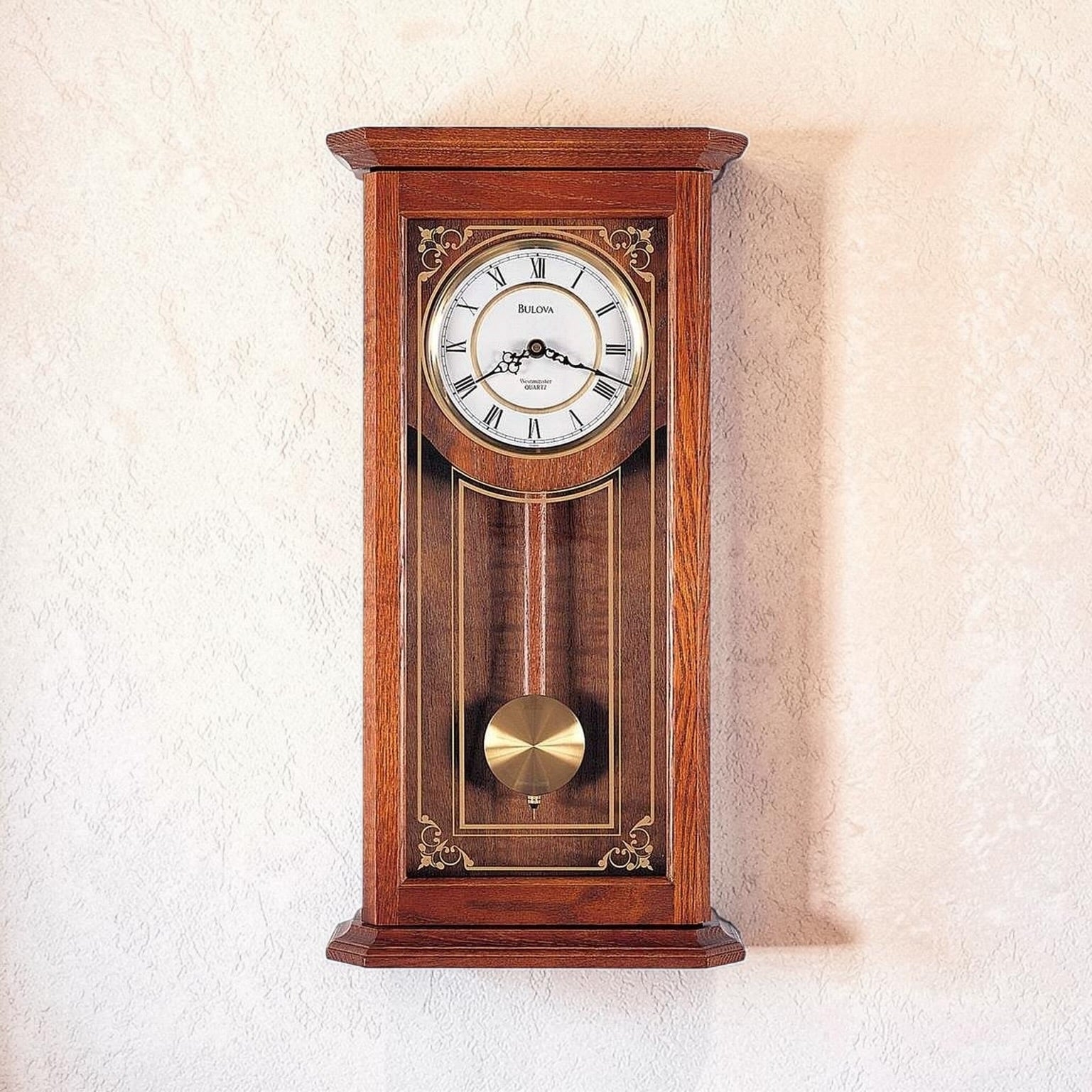 Bulova Cirrus Westminster Chime Pendulum Wall Clock – New Old Stock Oak Case