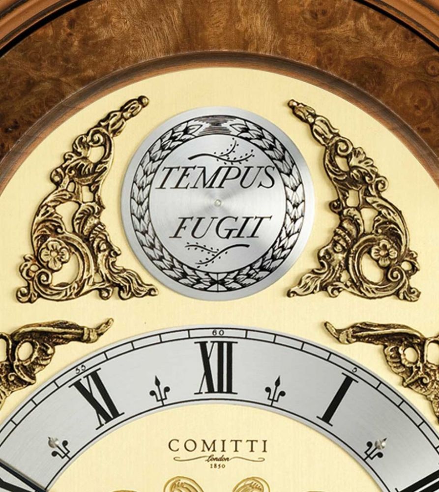 Comitti The Georgian Break-Arch Mantel Clock – Burr Walnut – product view 4