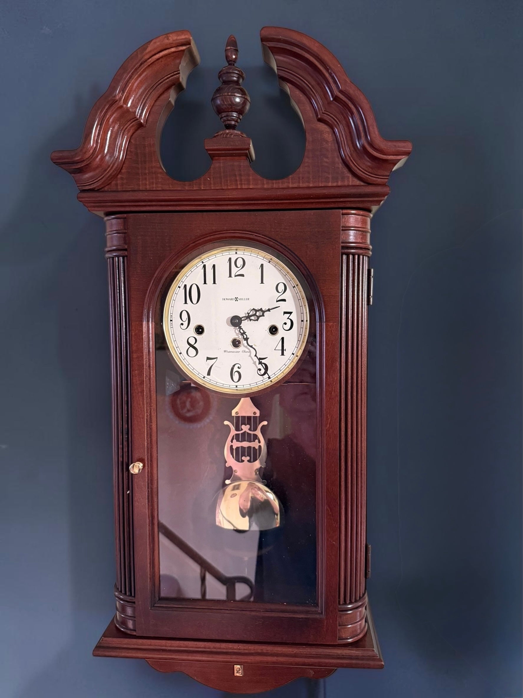 Howard Miller 613-653 New Old Stock Wall Clock in Factory Box | Key Wound Westminster Chime Clock | Hermle Movement