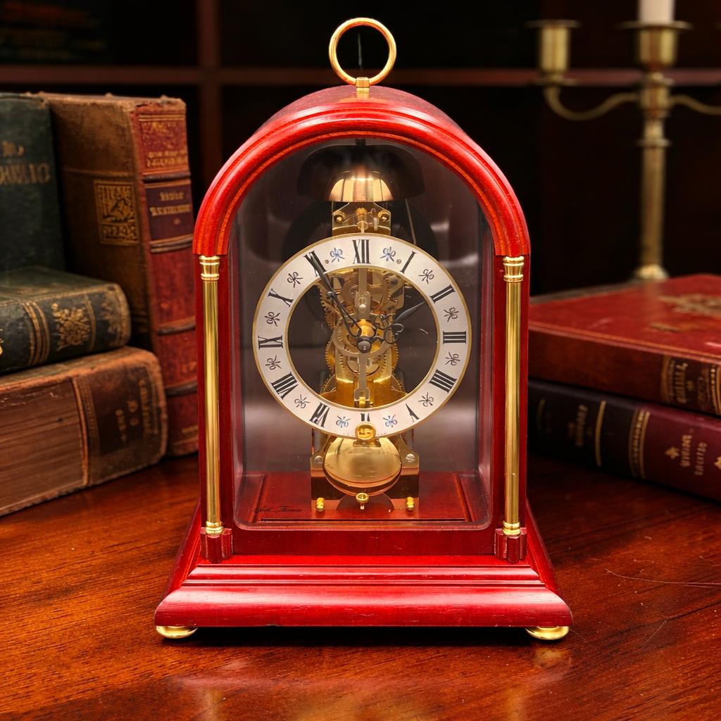 Seth Thomas Skeleton Clock – Hermle Movement Mahogany Case