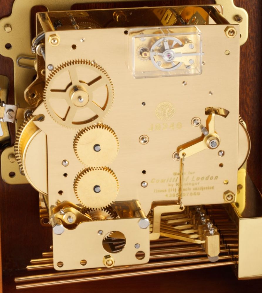 Comitti The Georgian Break-Arch Mantel Clock – Burr Walnut – product view 6