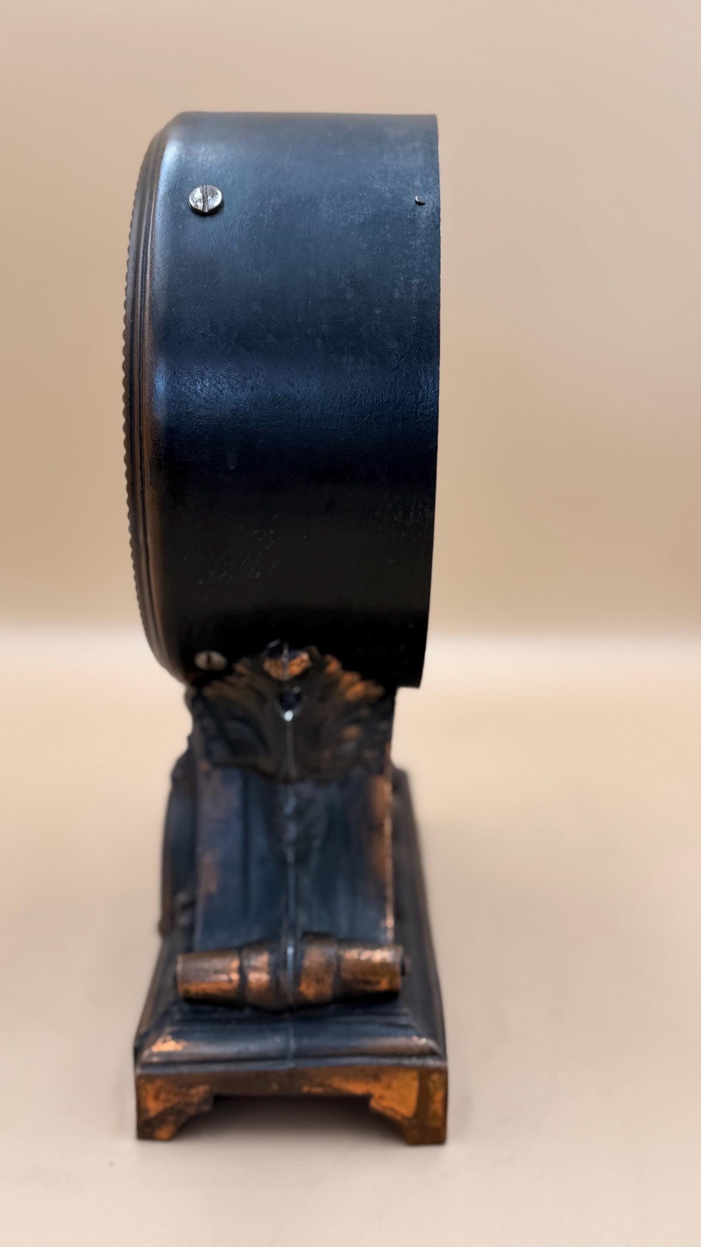 Antique Seth Thomas Cast Metal Mantel Alarm Clock c.1905 – 8 Day – Cleaned & Serviced