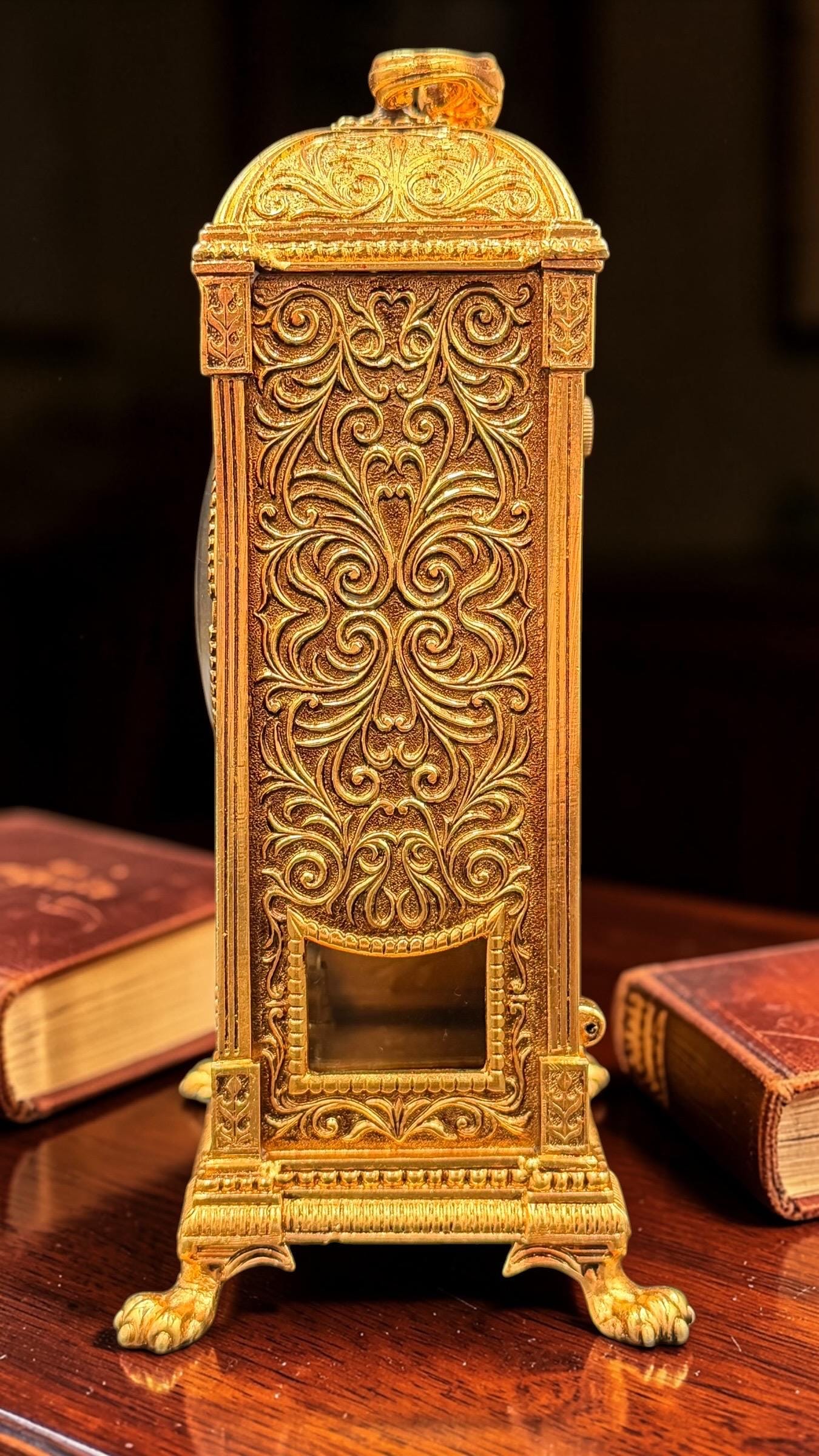 Schmid 8-Day Mechanical Brass Mantel Clock – detail image 10