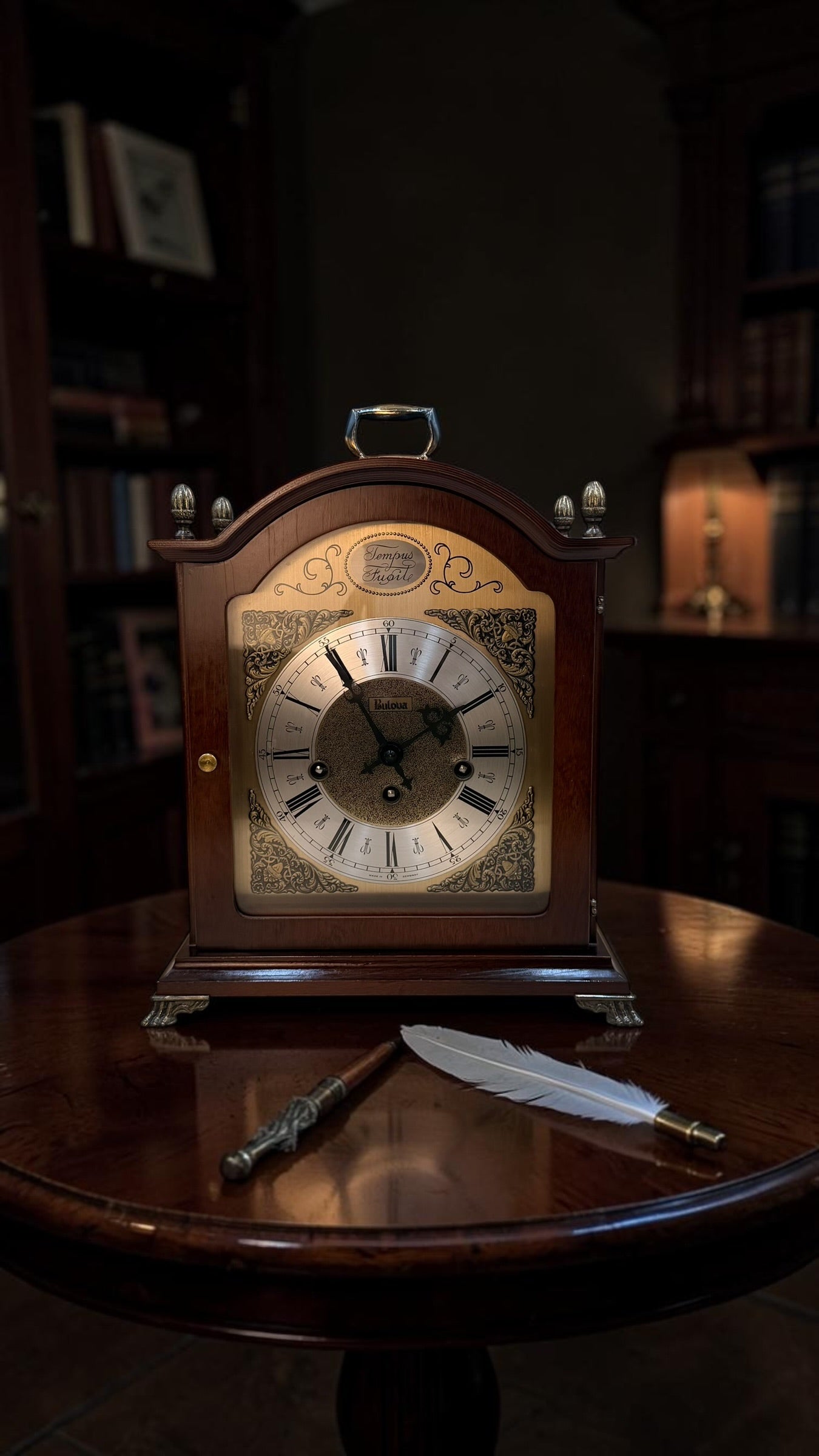 Bulova Tempus Fugit Mantel Clock – Hermle Westminster Chime Movement