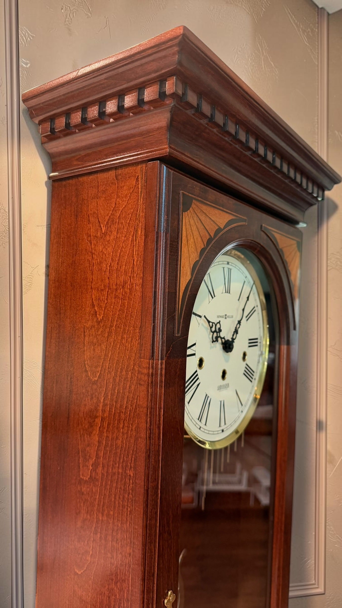 Howard Miller Lewis Triple Chime Wall Clock | Hermle Mechanical Movement | Ambassador Collection | Like New