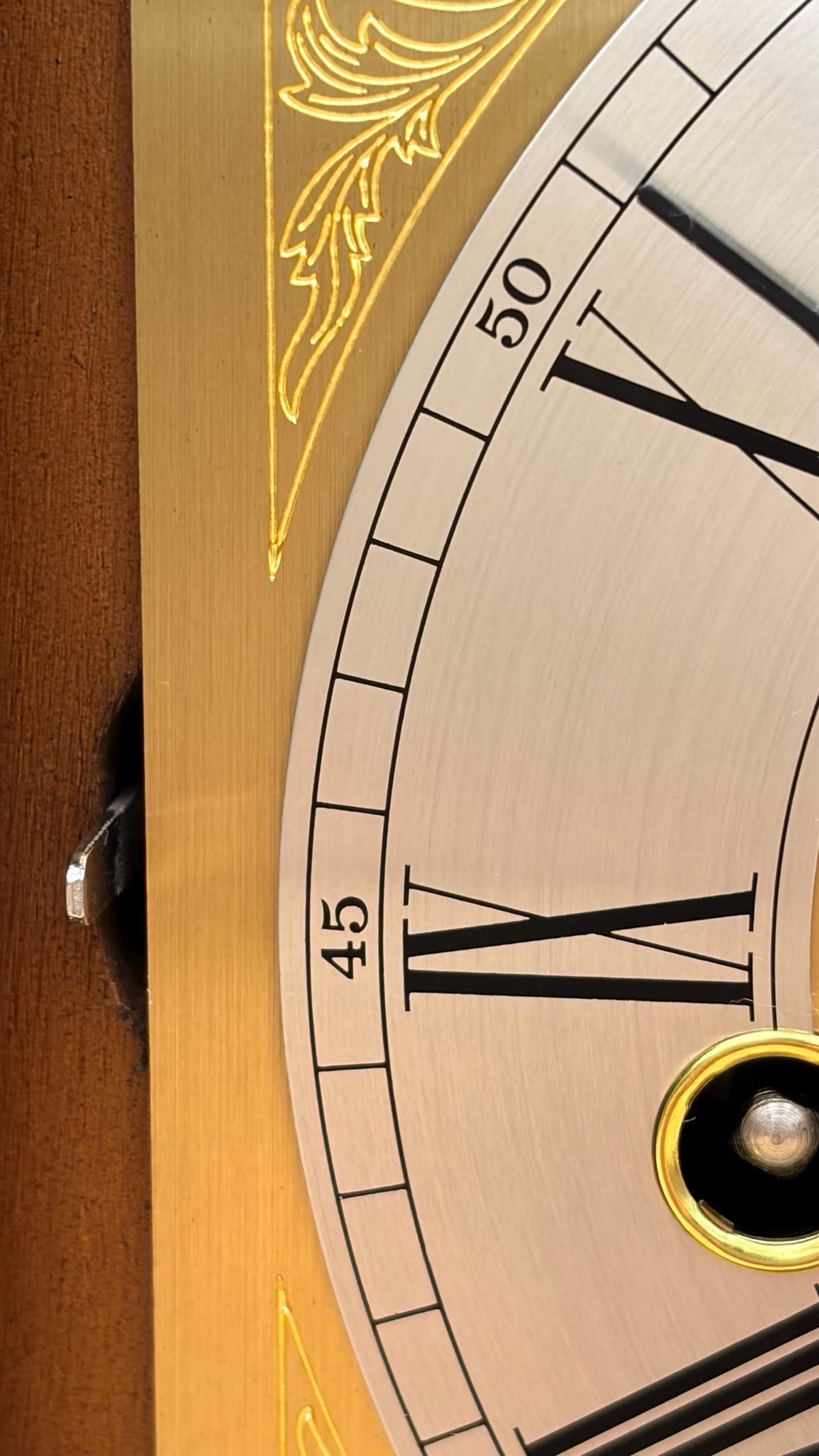 Schmeckenbecher German Westminster Bracket Clock, Moon Phase, Serviced – detail view 8