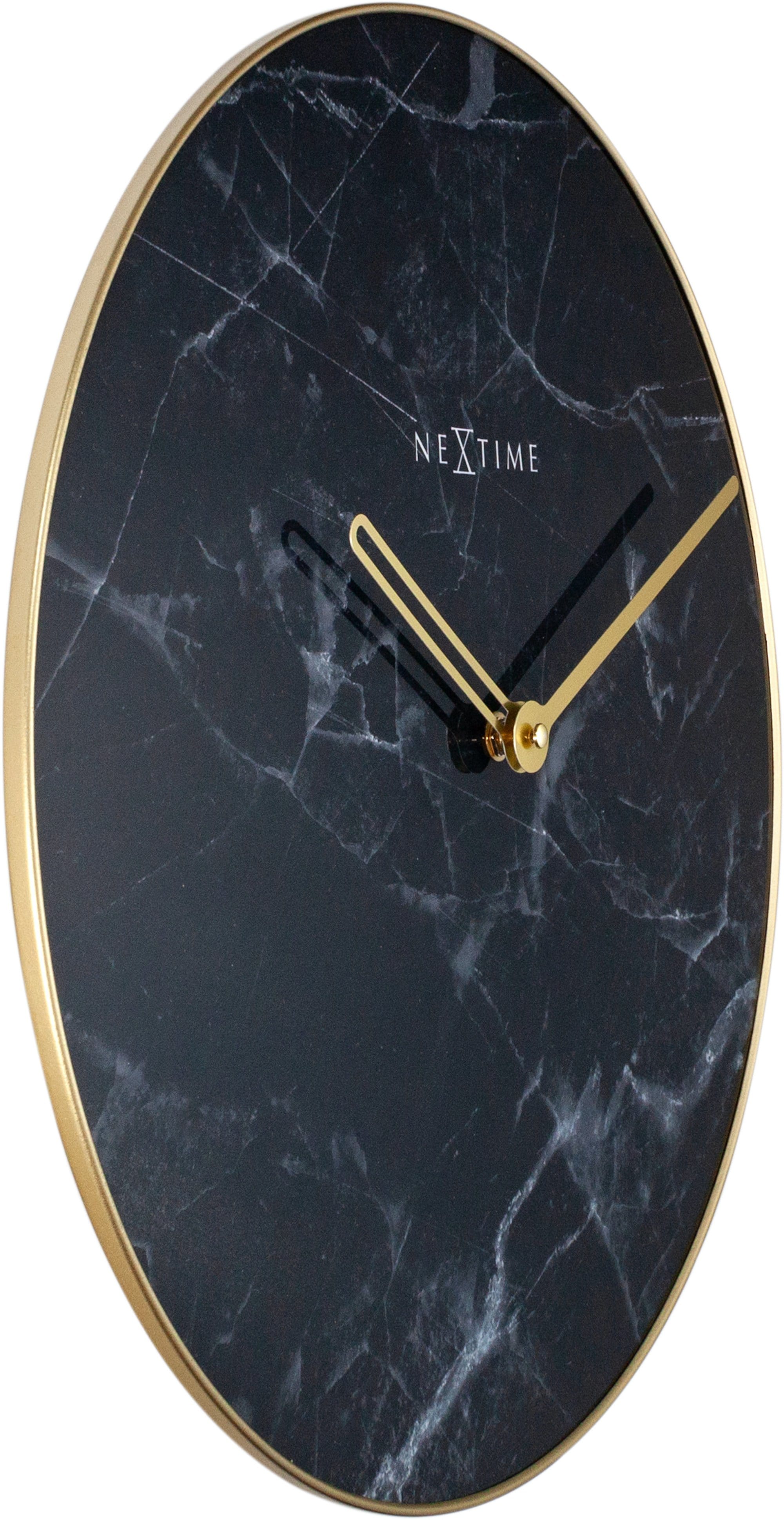 Marble Wall Clock - Luxury Decor - Silent Movement - 15.7 inches - (NeXtime 8189)