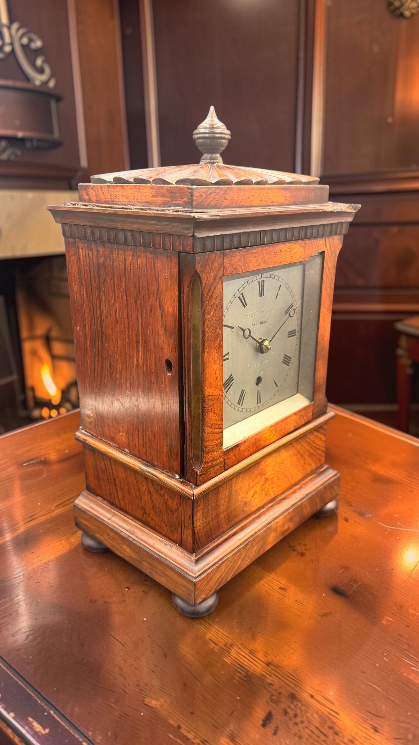 Thomas Cox Savory London Fusee Bracket Clock c.1870 | 47 Cornhill | Time Only | Original Key