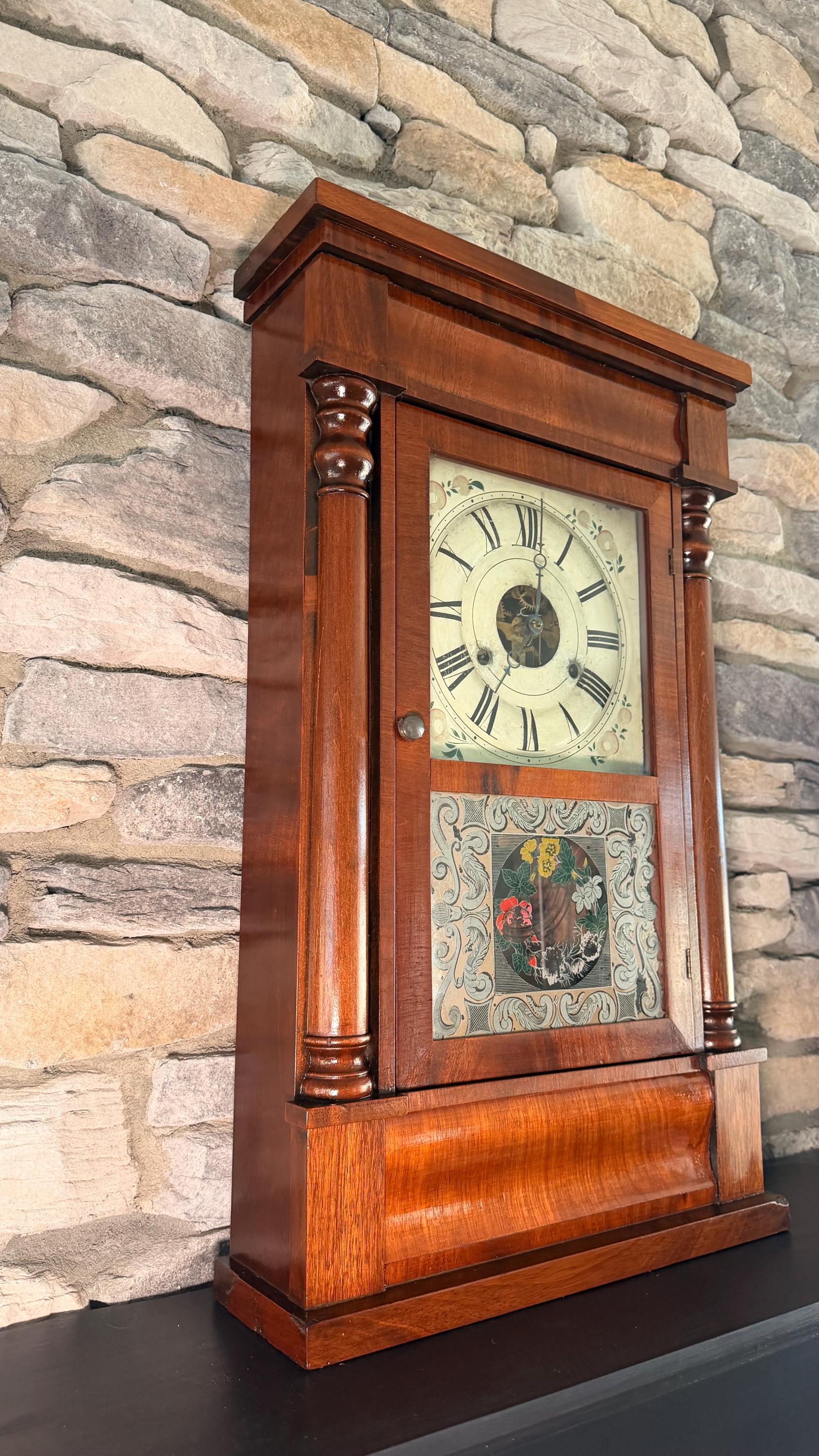 Antique Seth Thomas Ogee Shelf Clock – 30 Hour Brass Movement, Pre-Civil War Working Timepiece