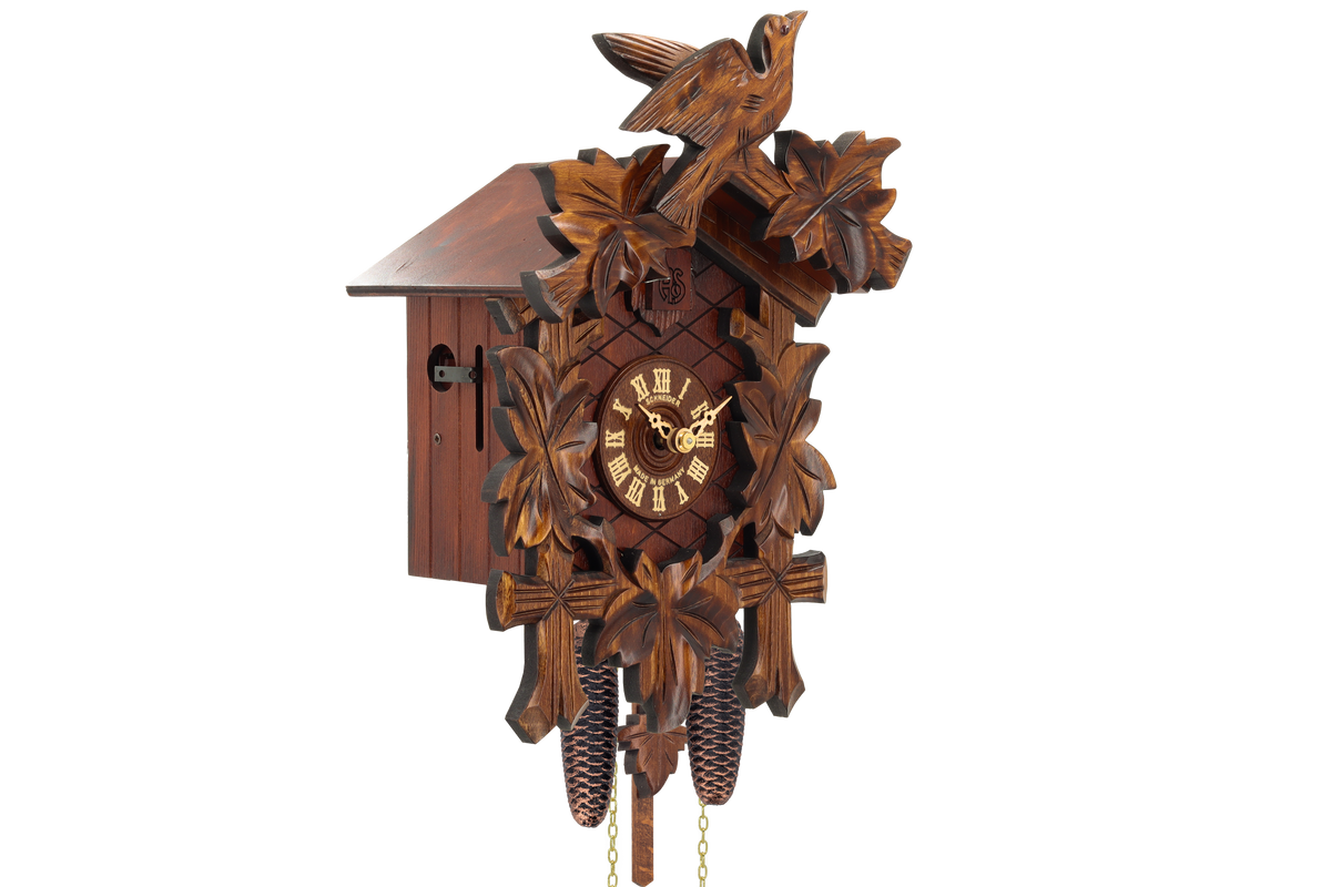 Anton Schneider 8T 90/9 Avis Vinea cuckoo clock, side view