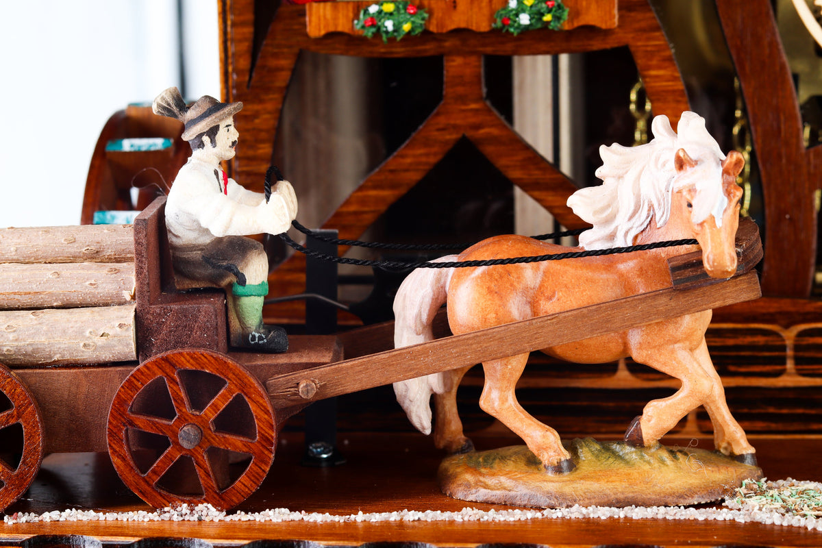 Anton Schneider 8TMT 1595/9 Sawmill cuckoo clock, detail view