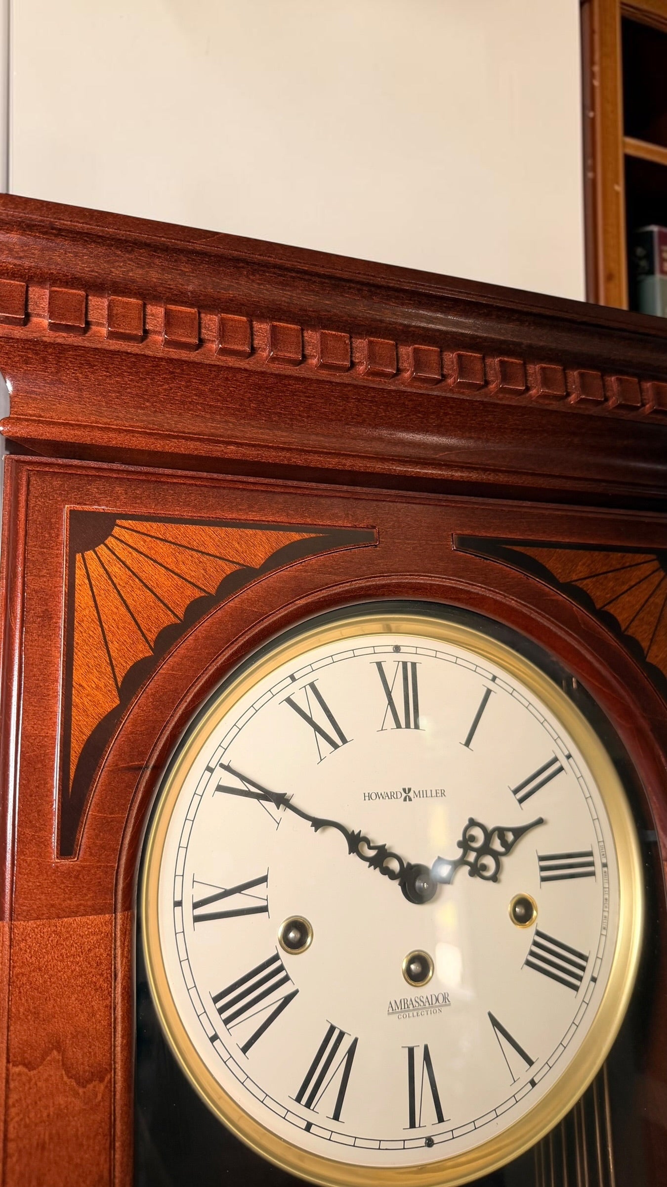 Howard Miller Lewis Triple Chime Wall Clock | Hermle Mechanical Movement | Ambassador Collection | Like New