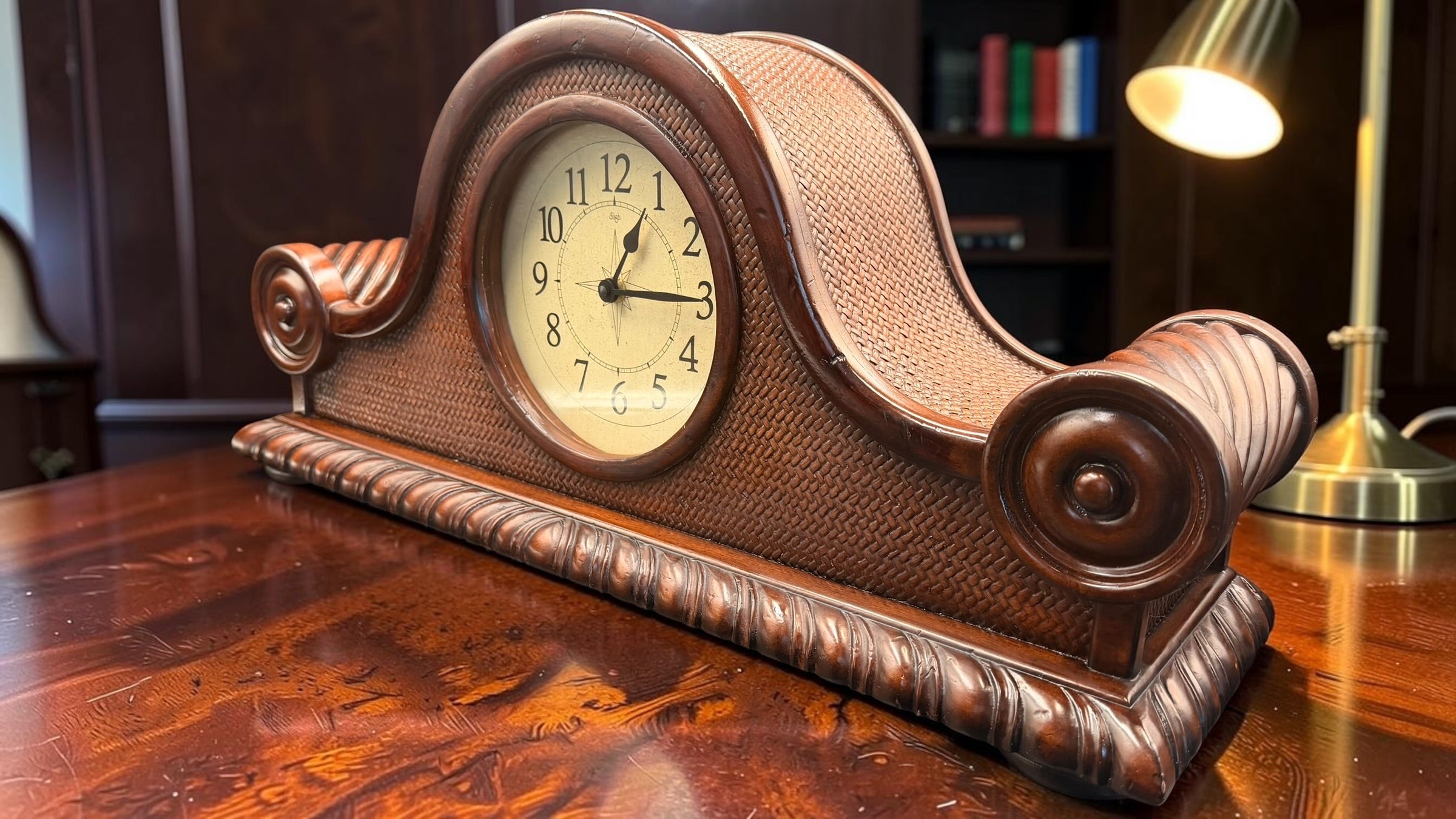 Sligh Quartz Chiming Mantel Clock | German Hermle Westminster Movement | Solid Hardwood Case | Model 0535-1-NT