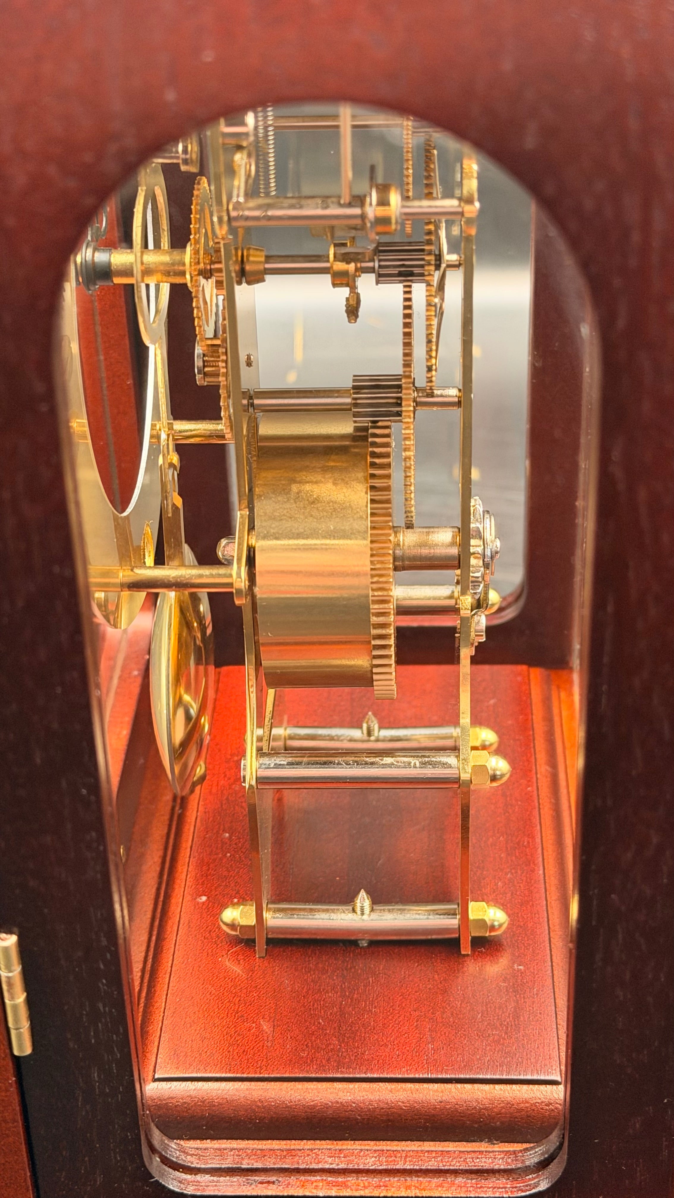 Franz Hermle Mechanical Skeleton Mantel Clock – Bell Strike – Made in Germany