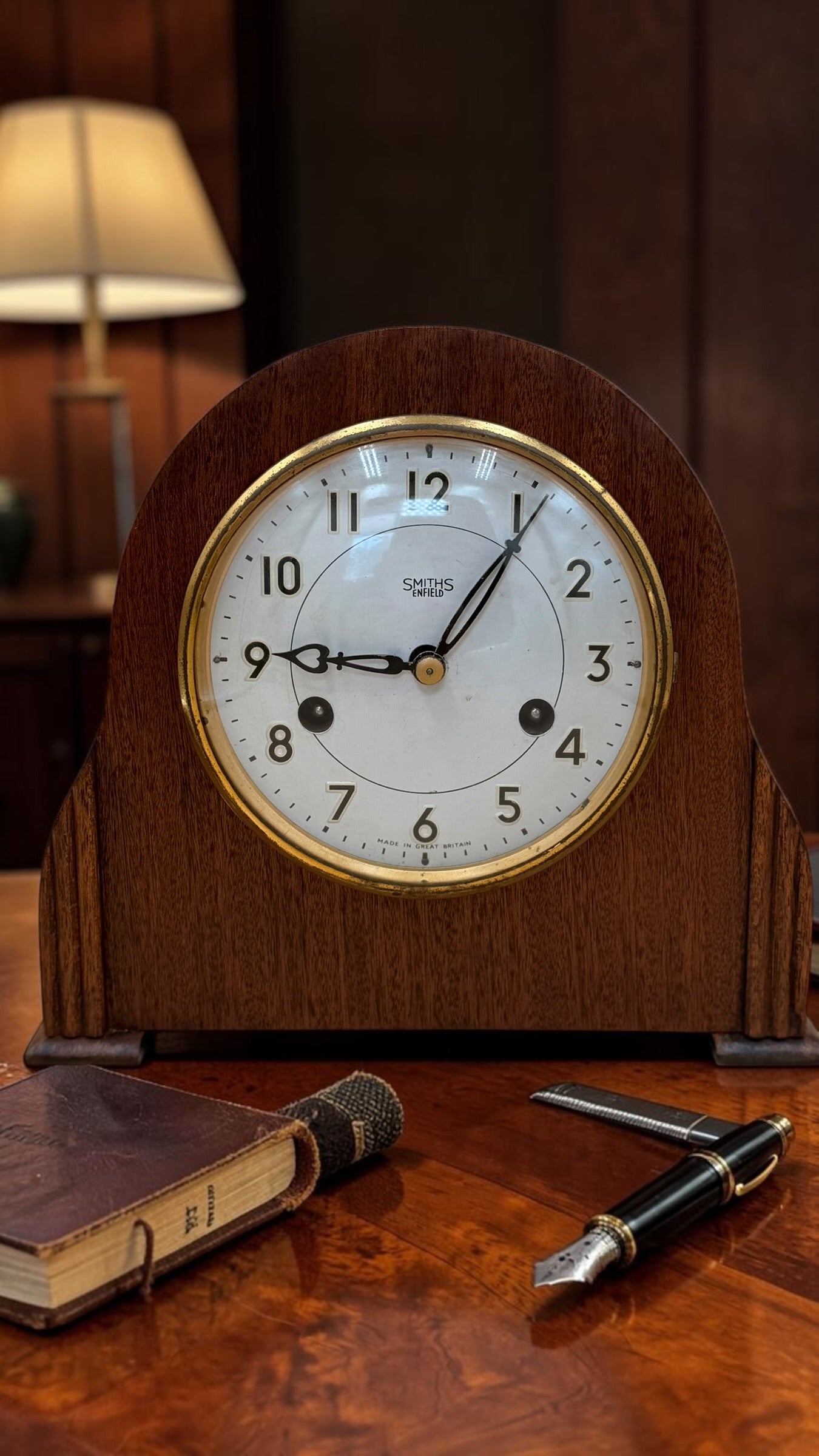 Smiths Enfield Mantel Clock – English 8-Day Time & Strike Fully Serviced