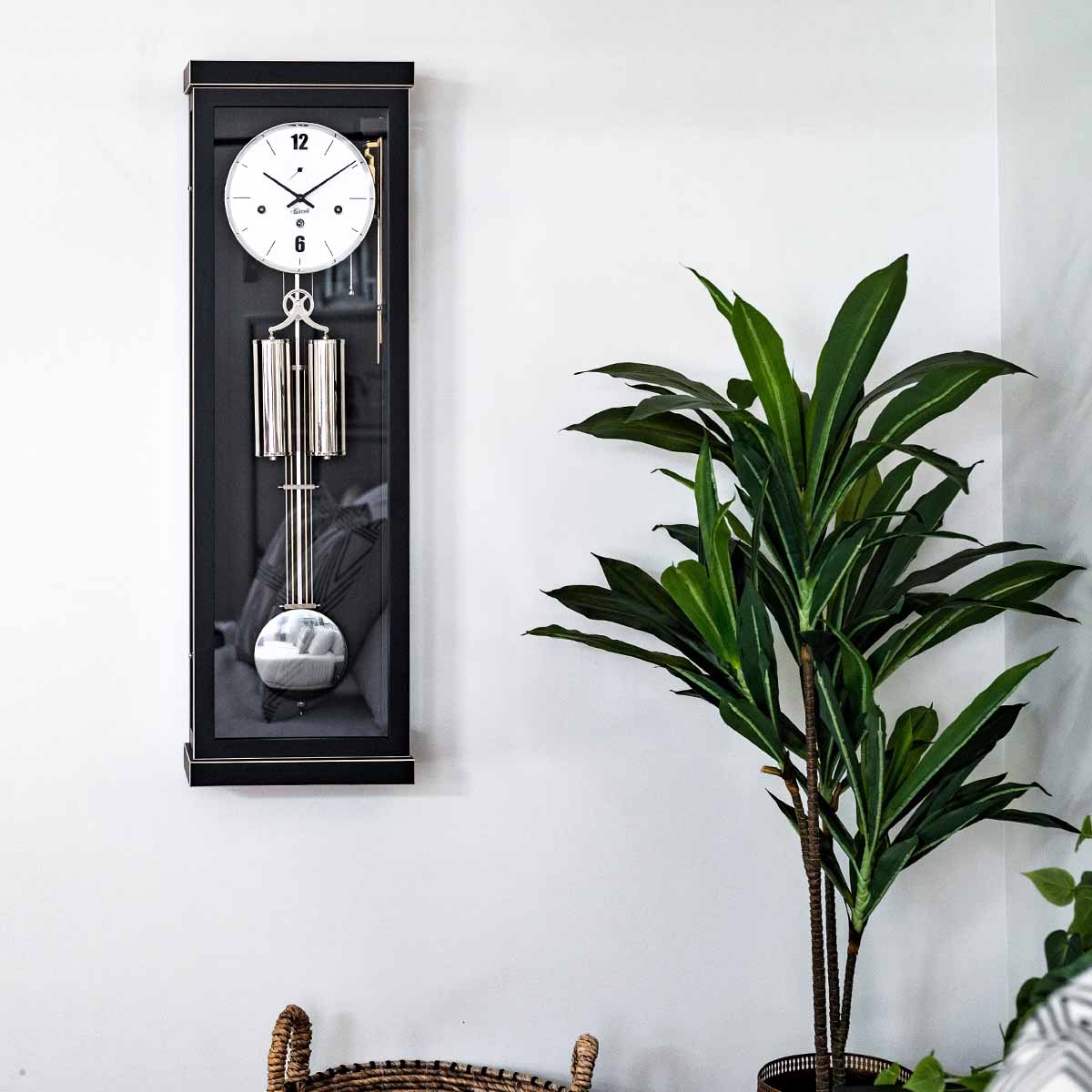 Black Abbot regulator wall clock lifestyle photo