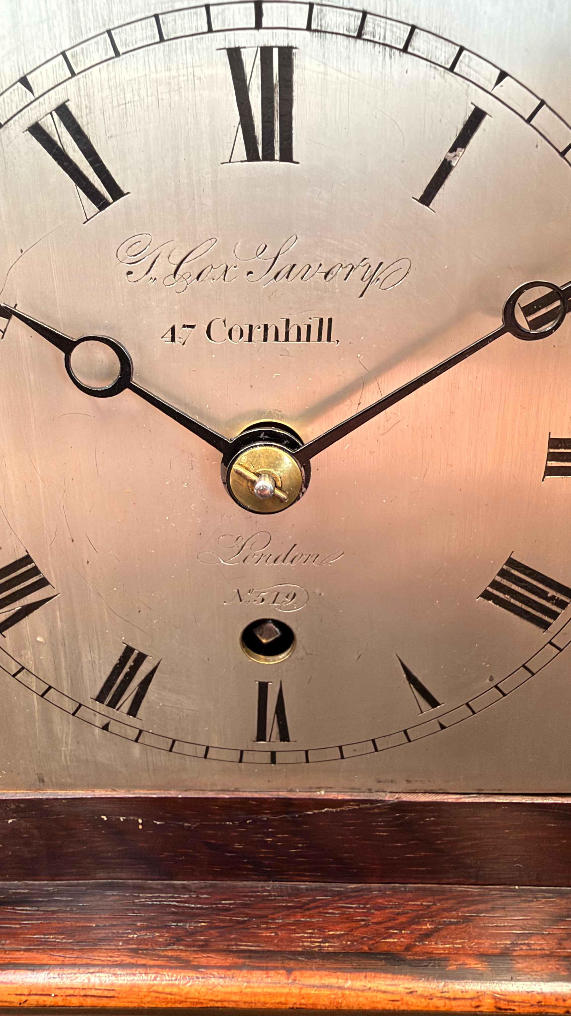 Thomas Cox Savory London Fusee Bracket Clock c.1870 | 47 Cornhill | Time Only | Original Key
