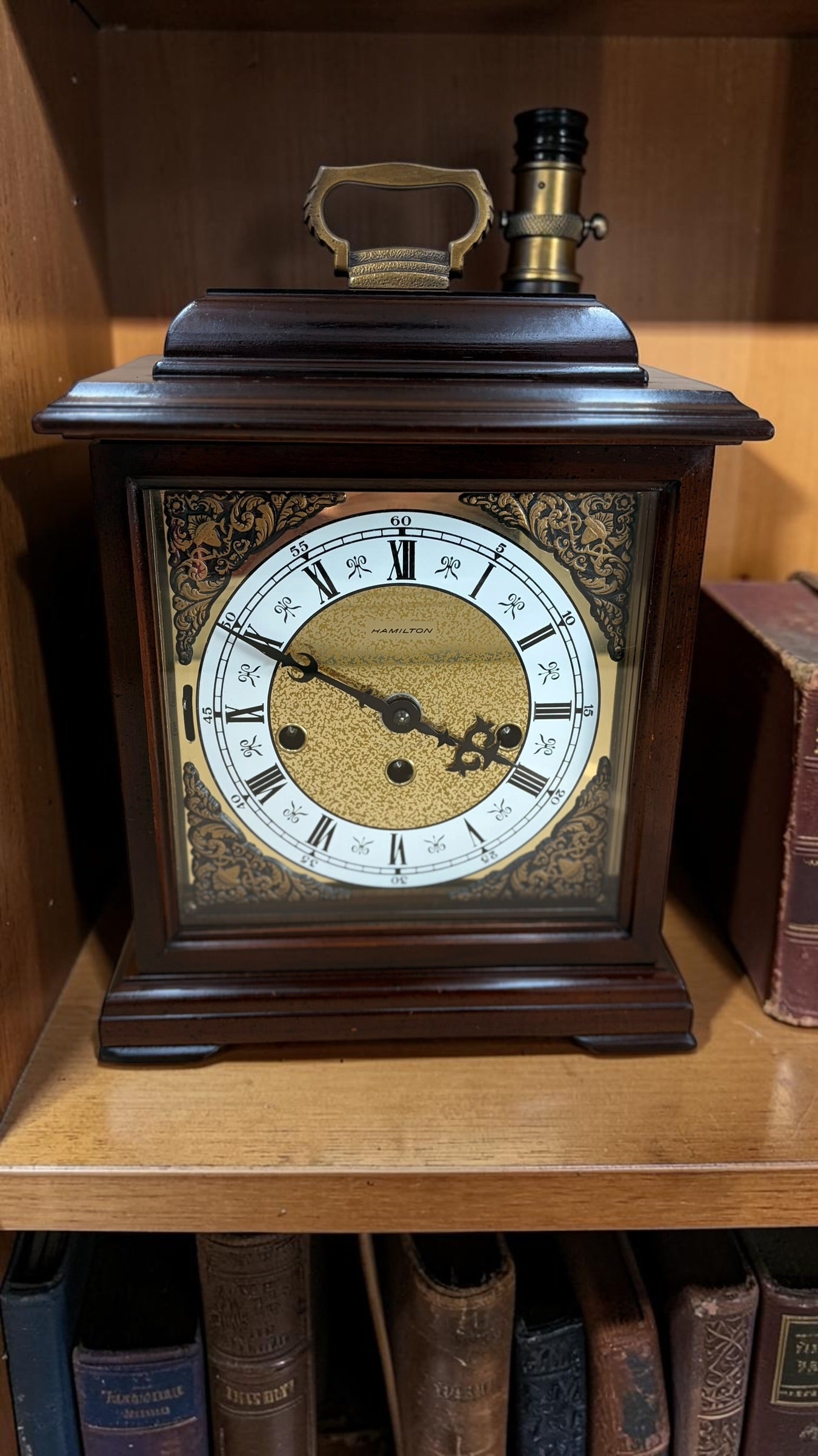 Hamilton Mechanical Mantel Clock – Serviced German Westminster Chime Movement