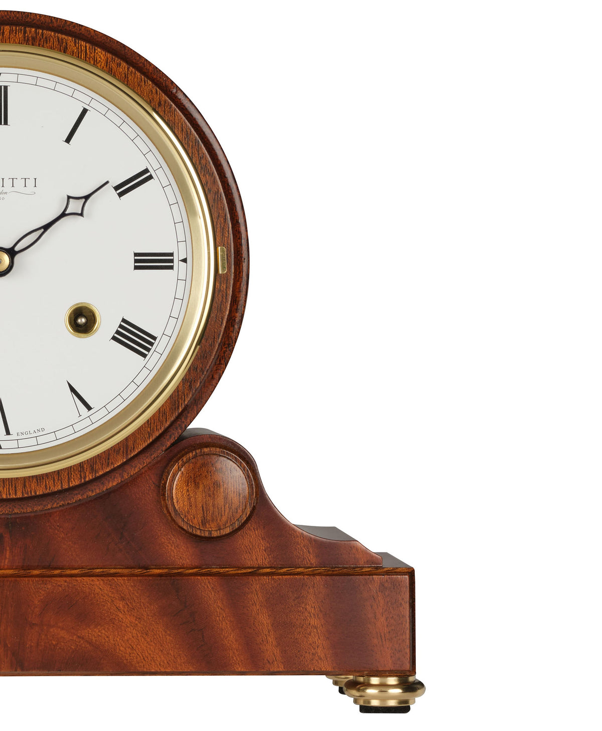 Comitti The Barrell Mantel Clock – Mahogany, Bell Strike – product view 4
