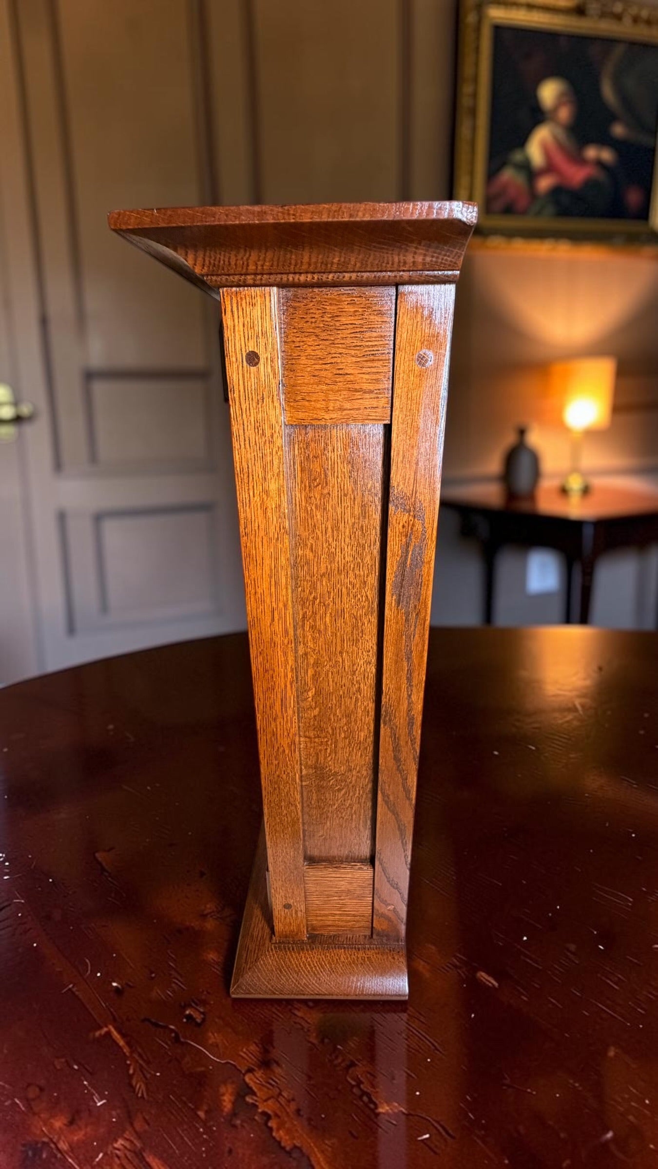 Stickley Wedding Mantel Clock | Mission Oak Onondaga Hermle Mechanical Movement